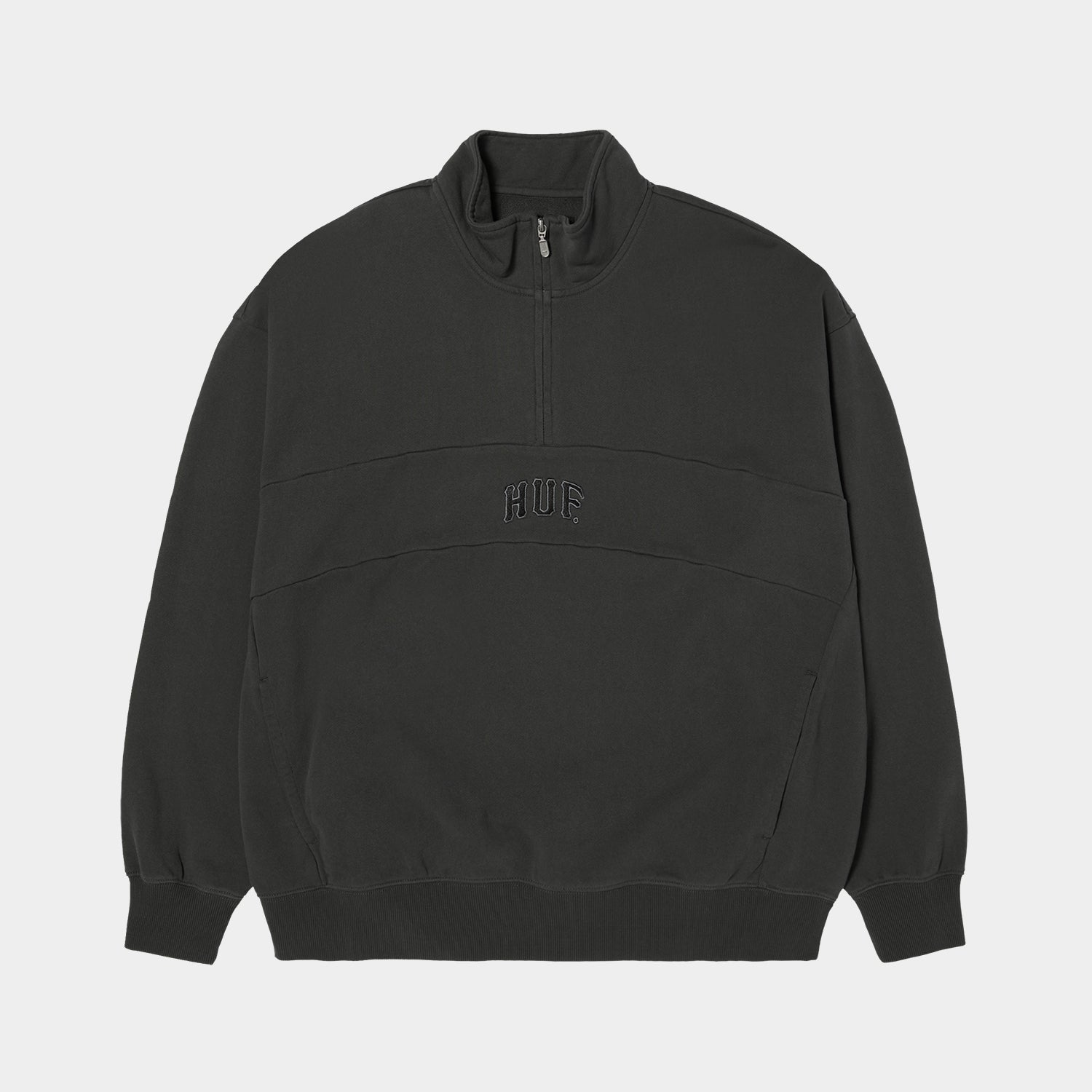 HUF (ハフ) Worldwide JP /SWEATSHIRTS（スウェットシャツ）/ ARCH ENZYME 1/4 ZIP FLEECE商品 / VINTAGE BLACK