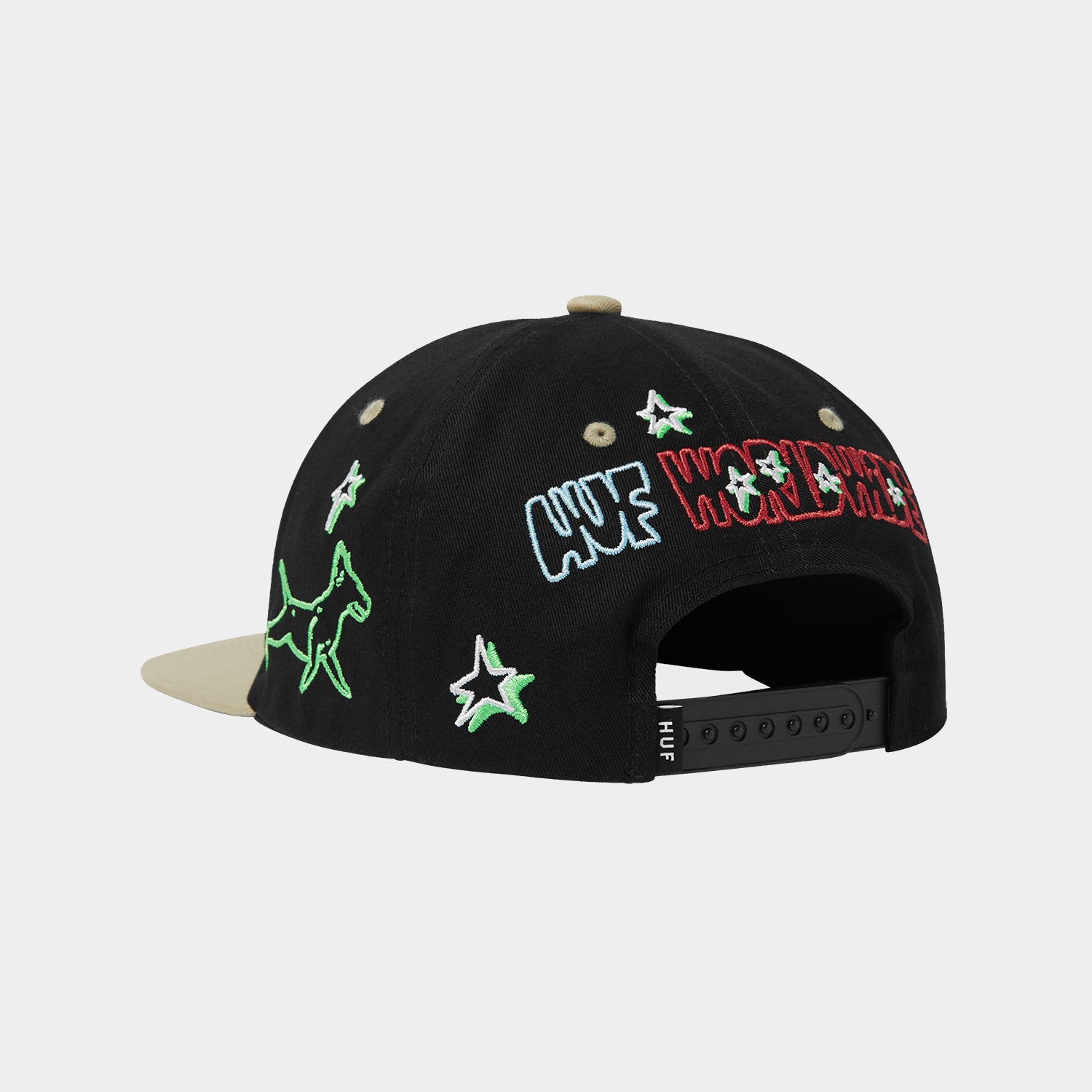 HUF (ハフ) Worldwide JP /HATS ＆ BEANIES（ハット&ビーニー）/ FETCH 6 PANEL SNAPBACK商品 / BLACK