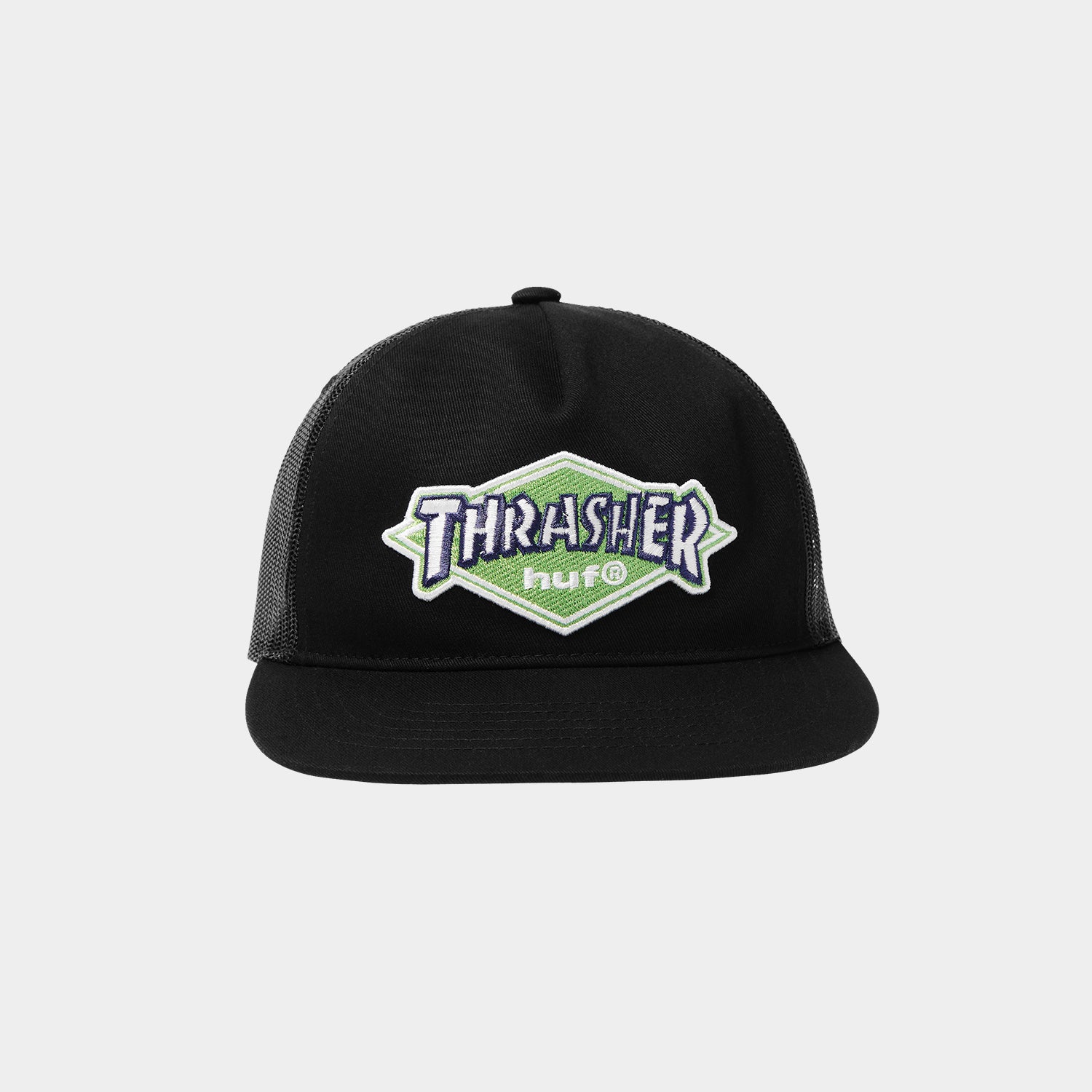 HUF (ハフ) Worldwide JP /HATS & BEANIES（ハット&ビーニー）/ HUF X THRASHER LOGO TWILL TRUCKER商品 / BLACK