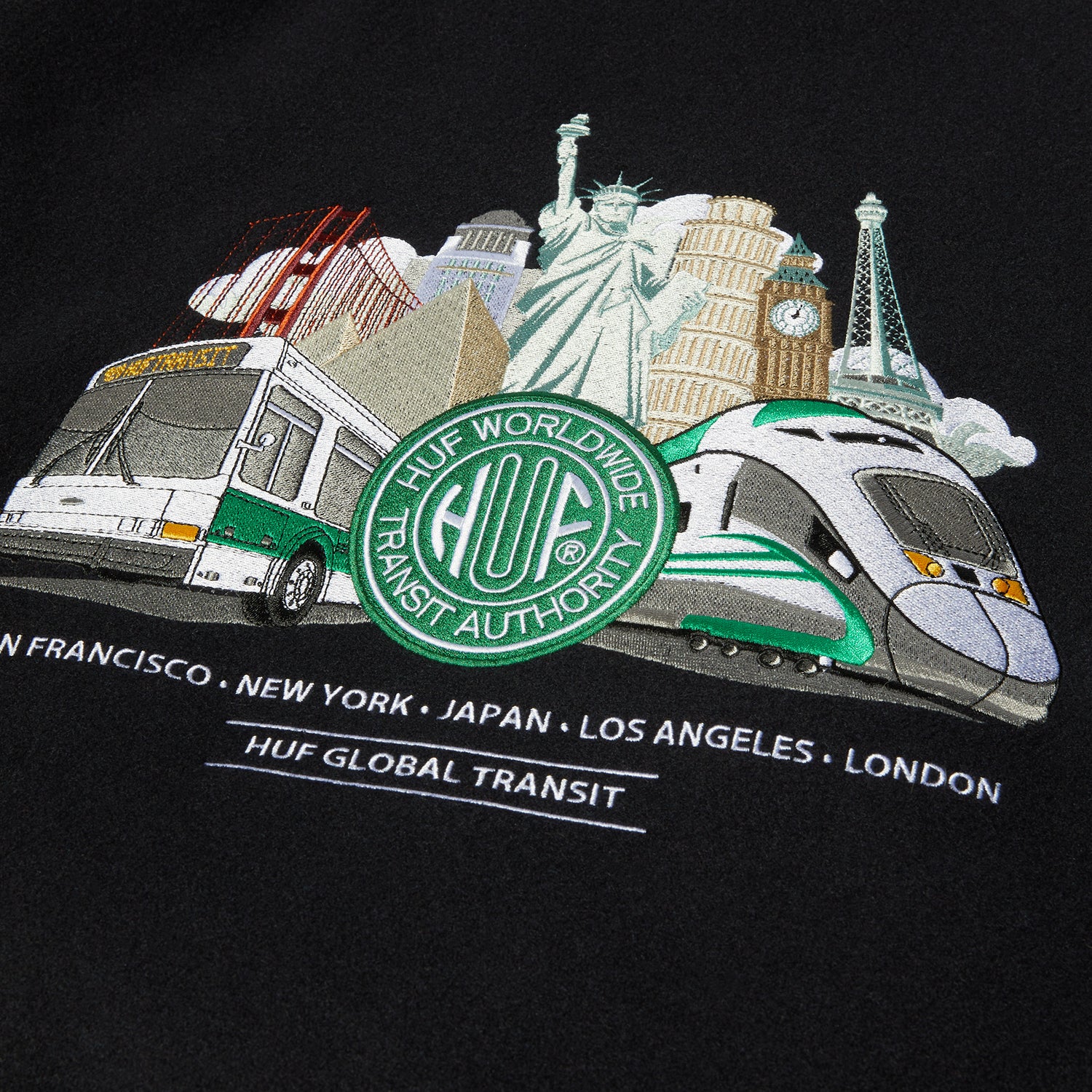 HUF (ハフ) Worldwide JP /JACKETS（ジャケット）/ GLOBAL TRANSIT VARSITY JACKET商品 / NAVY