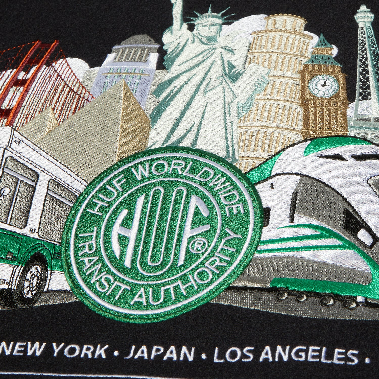 HUF (ハフ) Worldwide JP /JACKETS（ジャケット）/ GLOBAL TRANSIT VARSITY JACKET商品 / NAVY