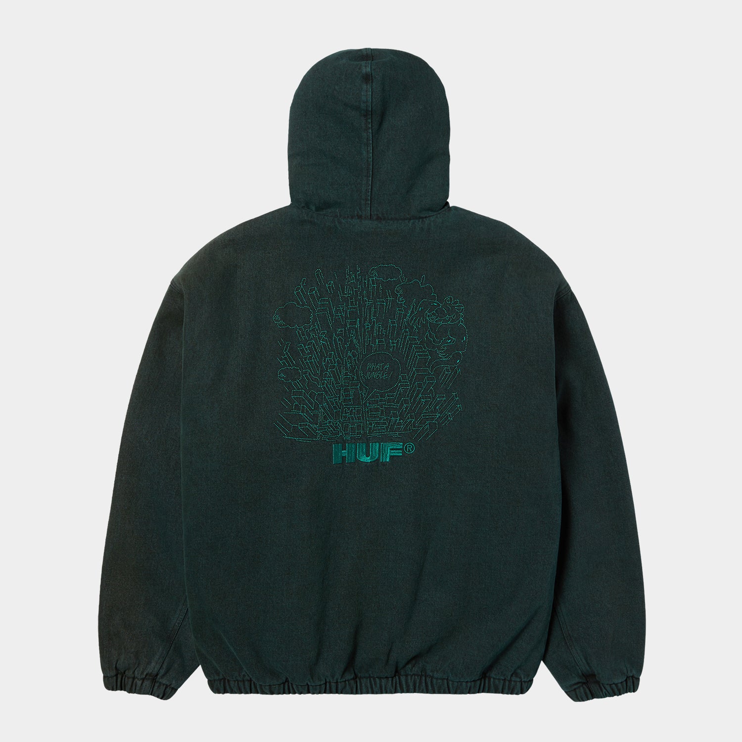 HUF (ハフ) Worldwide JP /JACKETS（ジャケット）/ WHAT A JUNGLE DENIM WORK JACKET商品 / EVERGREEN