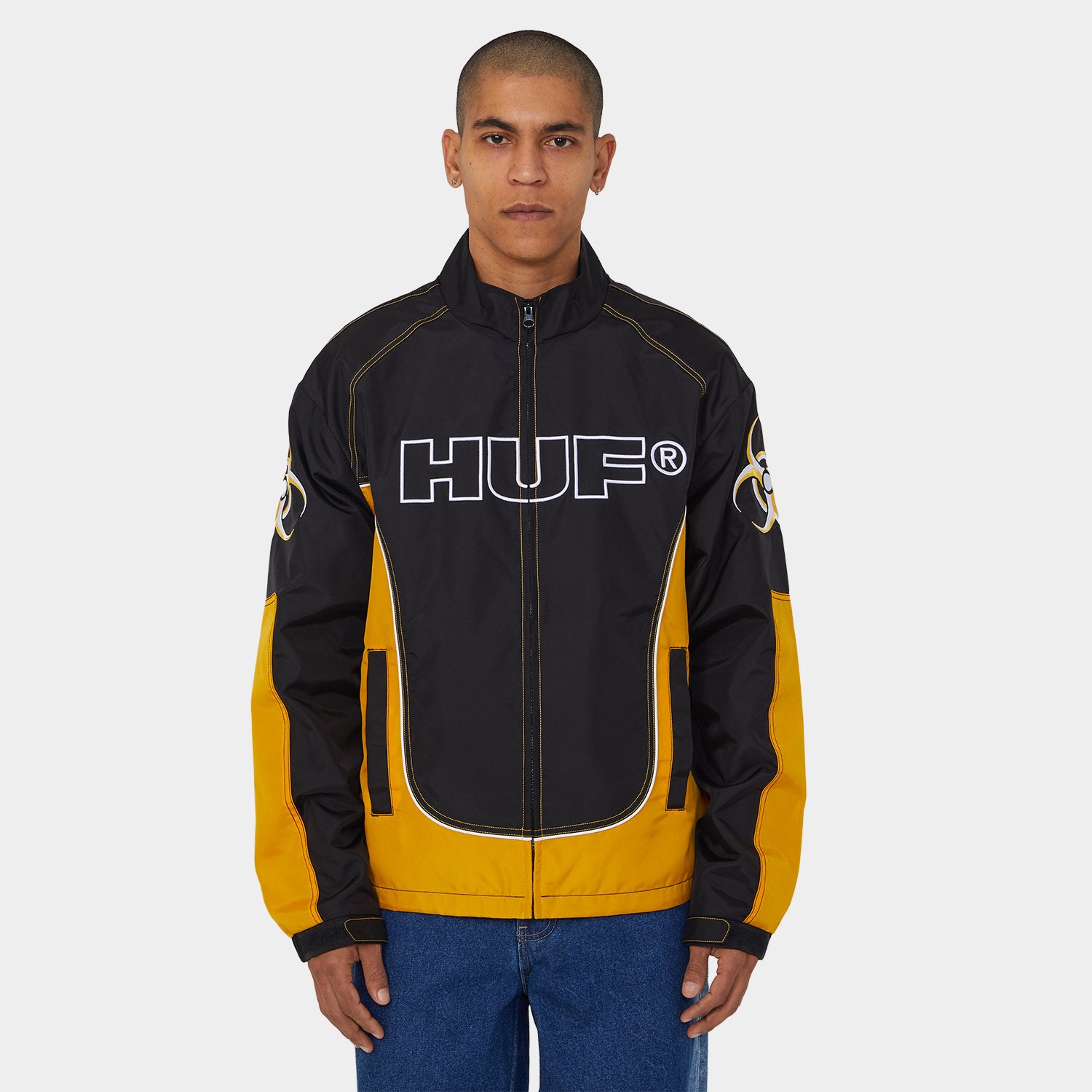 HUF (ハフ) Worldwide JP /JACKETS（ジャケット）/ SECTOR JACKET商品 / BLACK/YELLOW