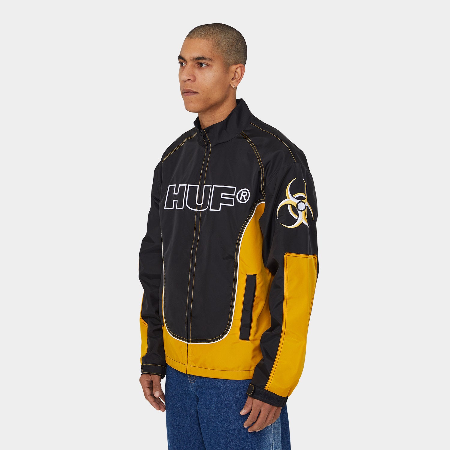 HUF (ハフ) Worldwide JP /JACKETS（ジャケット）/ SECTOR JACKET商品 / BLACK/YELLOW