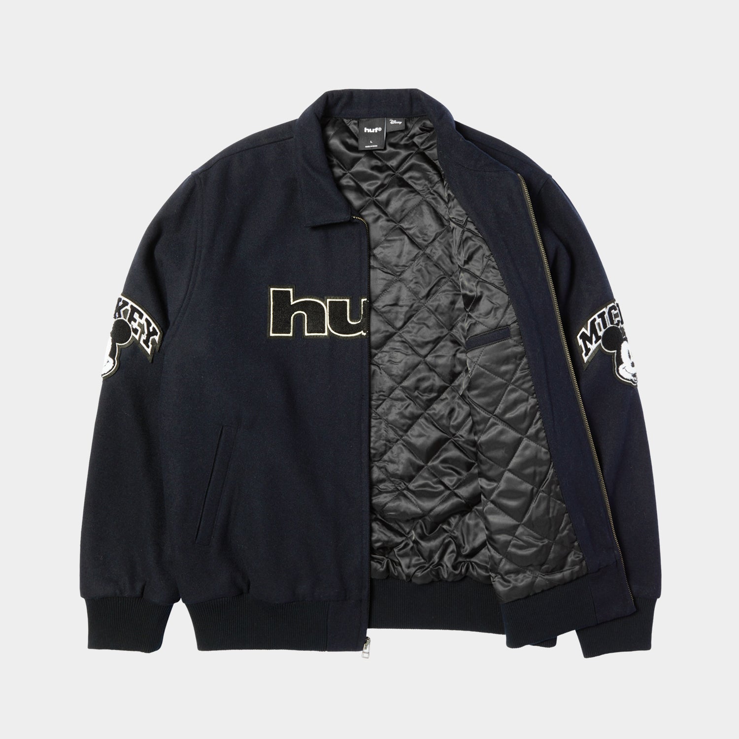 HUF (ハフ) Worldwide JP /JACKETS（ジャケット）/ DISNEY | HUF WORLDWIDE TOUR VARSITY JACKET商品 / NAVY