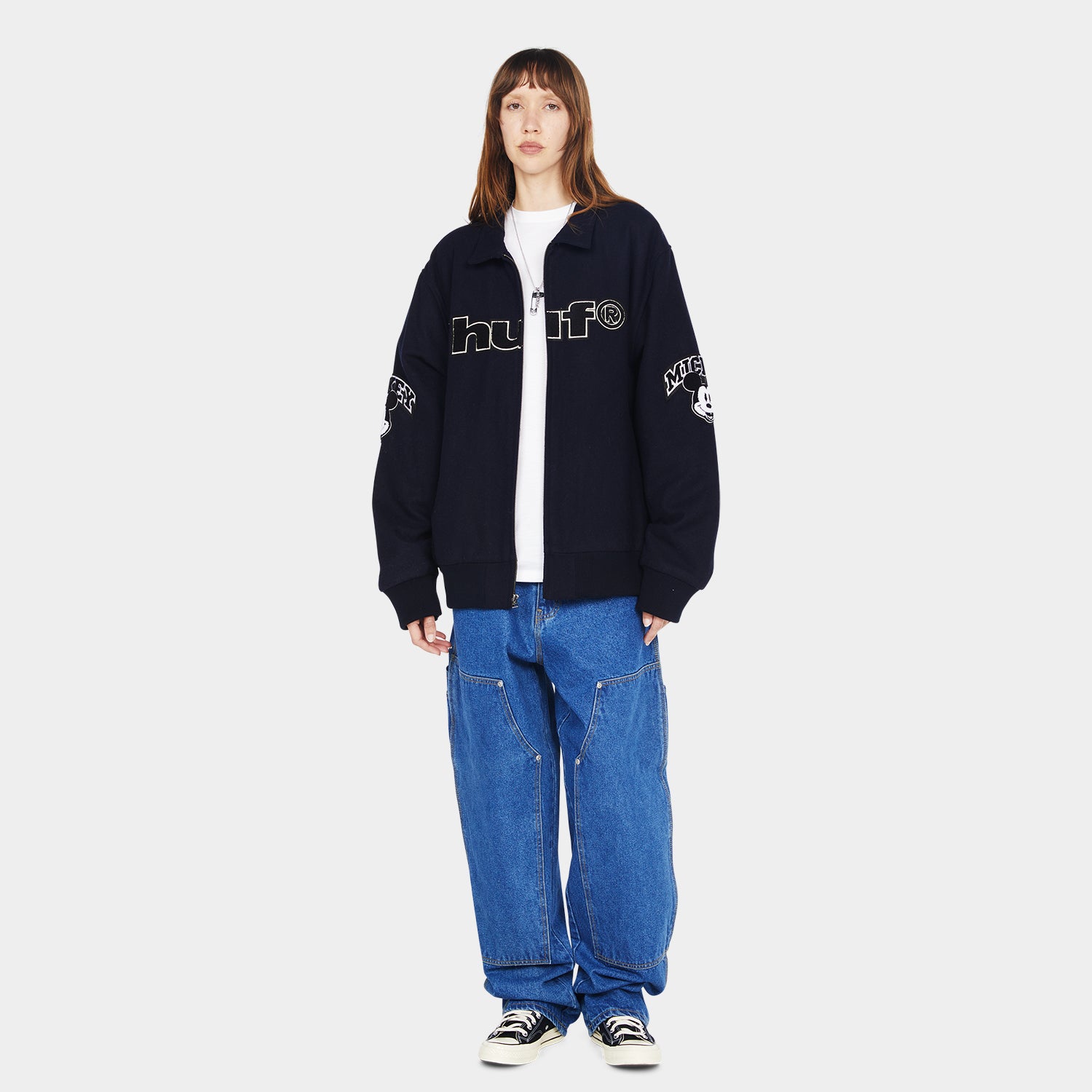 HUF (ハフ) Worldwide JP /JACKETS（ジャケット）/ DISNEY | HUF WORLDWIDE TOUR VARSITY JACKET商品 / NAVY