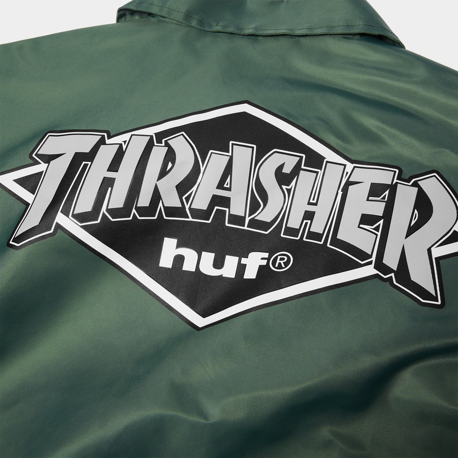 HUF (ハフ) Worldwide JP /JACKETS（ジャケット）/ HUF X THRASHER LOGO JACKET商品 / FOREST GREEN