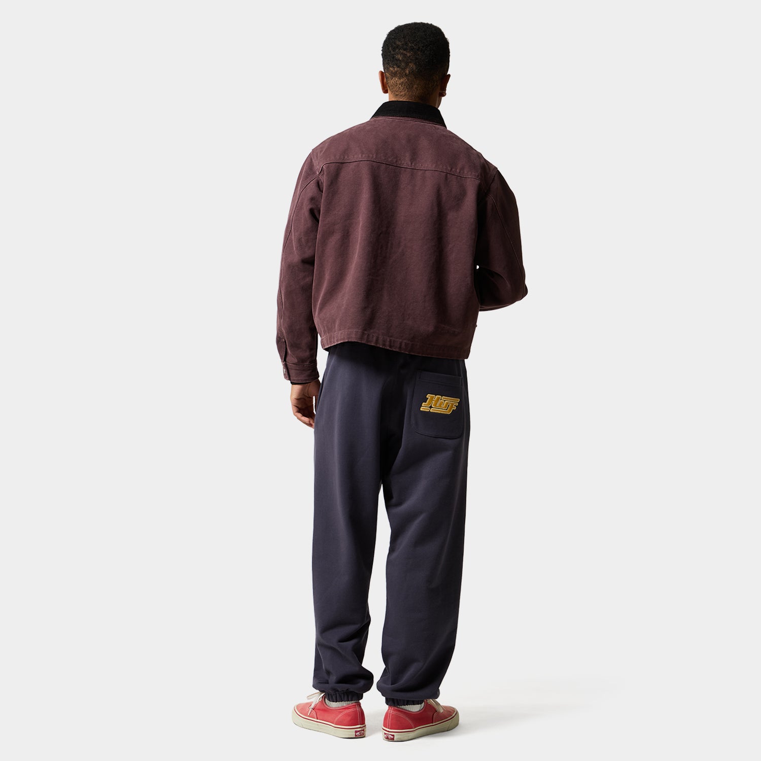 HUF (ハフ) Worldwide JP /JACKETS（ジャケット）/ STRETCH LOGO CANVAS WORK JACKET商品 / DEEP WINE