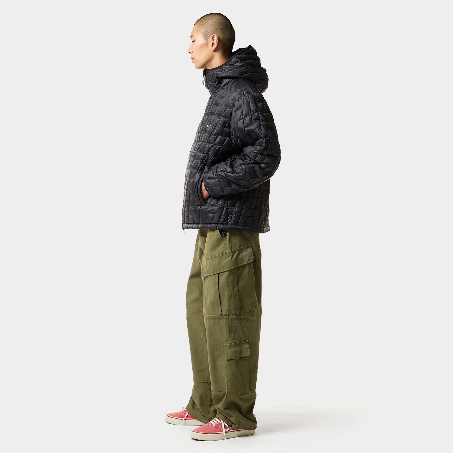 HUF (ハフ) Worldwide JP /JACKETS（ジャケット）/ HUF X TAION CASCADE PACKABLE HOODED DOWN JACKET商品 / BLACK