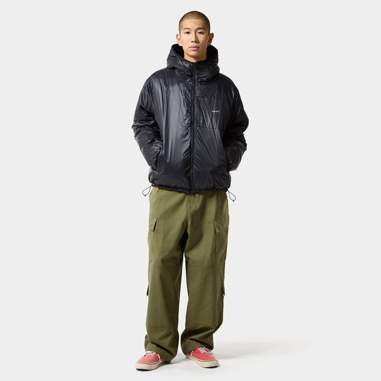 HUF (ハフ) Worldwide JP /JACKETS（ジャケット）/ HUF X TAION CASCADE PACKABLE HOODED DOWN JACKET商品 / BLACK