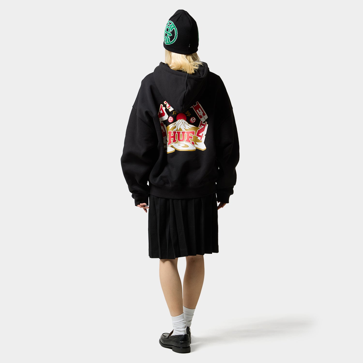 HUF (ハフ) Worldwide JP /HOODIES（パーカー）/ HUF X EVISEN HUFUJI ZIP HOODIE商品 / BLACK