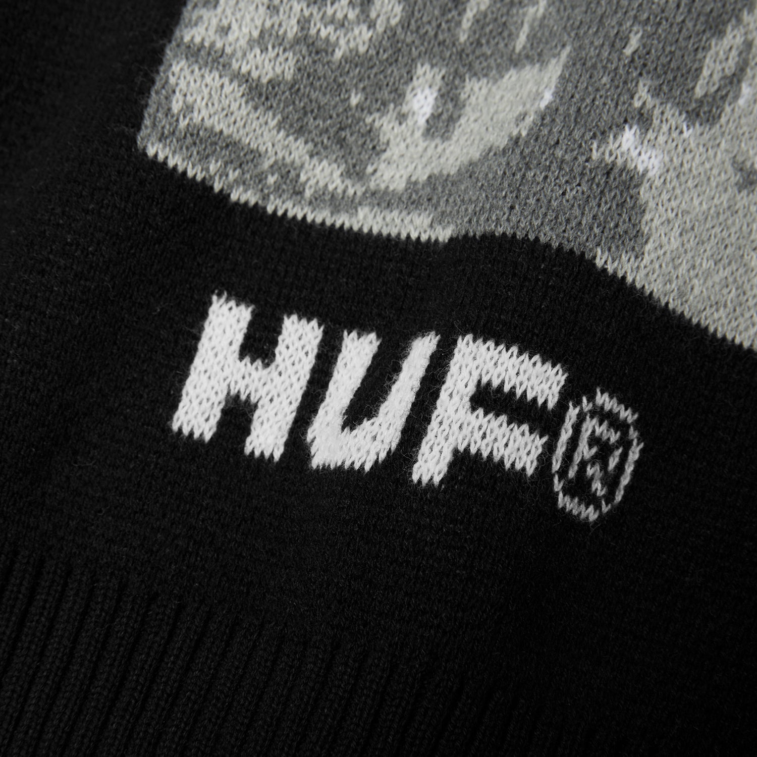 HUF (ハフ) Worldwide JP /TOPS & SHIRTS（トップス&シャツ）/ HUF X ISAAC HAYES BLACK MOSES KNIT SWEATER商品 / BLACK