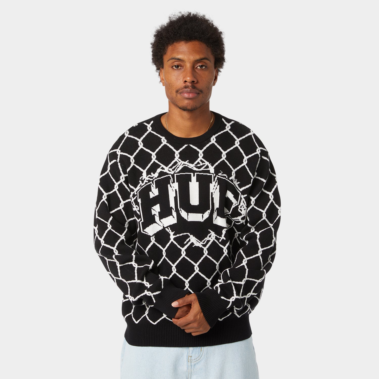 HUF (ハフ) Worldwide JP /KNITS & SWEATERS（ニット&セーター）/ BREAKTHROUGH CREWNECK SWEATER商品 / BISON
