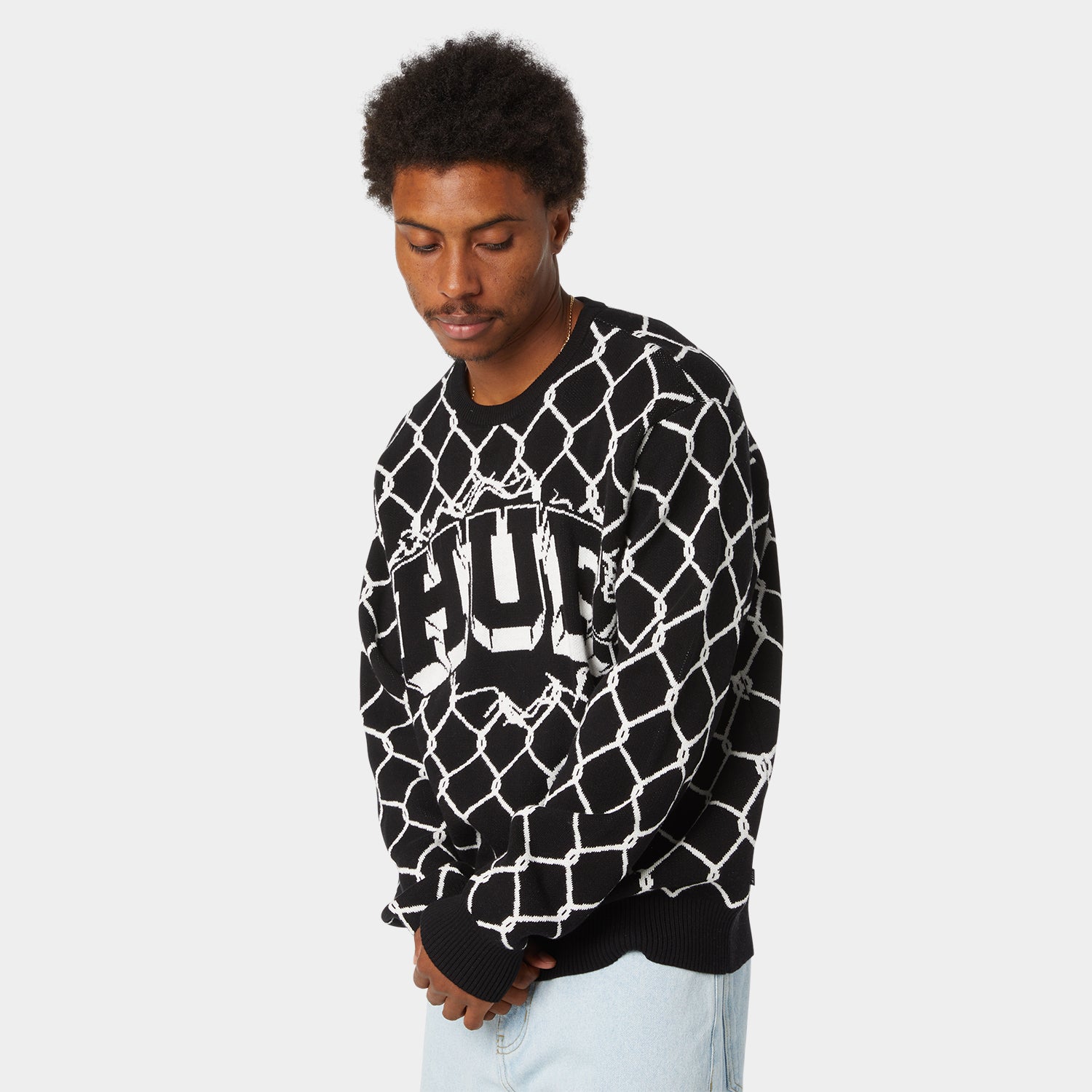 HUF (ハフ) Worldwide JP /KNITS & SWEATERS（ニット&セーター）/ BREAKTHROUGH CREWNECK SWEATER商品 / BISON