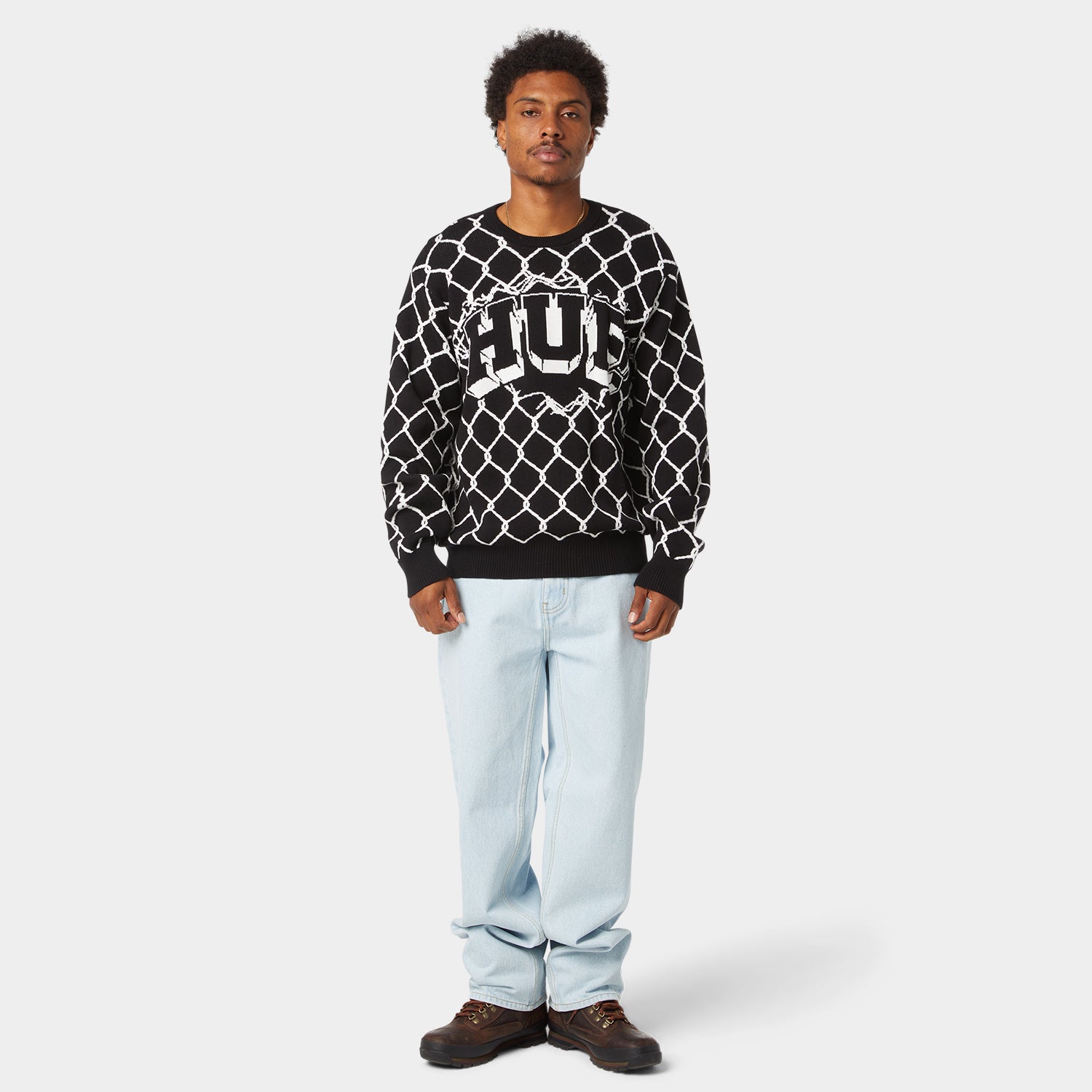 HUF (ハフ) Worldwide JP /KNITS & SWEATERS（ニット&セーター）/ BREAKTHROUGH CREWNECK SWEATER商品 / BISON