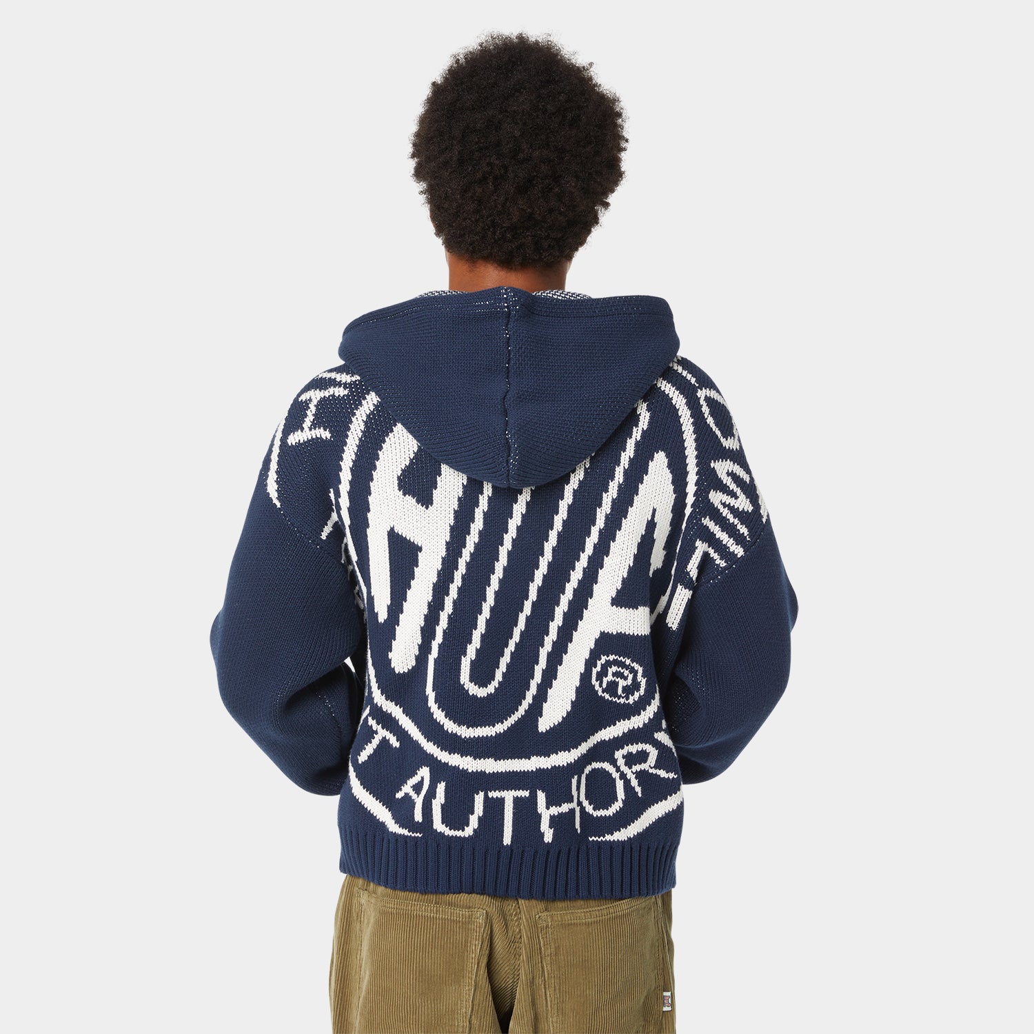 HUF (ハフ) Worldwide JP /KNITS & SWEATERS（ニット&セーター）/ TOKEN ZIP HOODED SWEATER商品 / NAVY