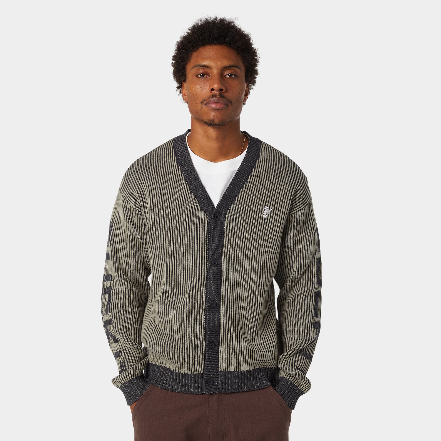 HUF (ハフ) Worldwide JP /KNITS & SWEATERS（ニット&セーター）/ REPEATER CARDIGAN商品 / WASHED BLUE