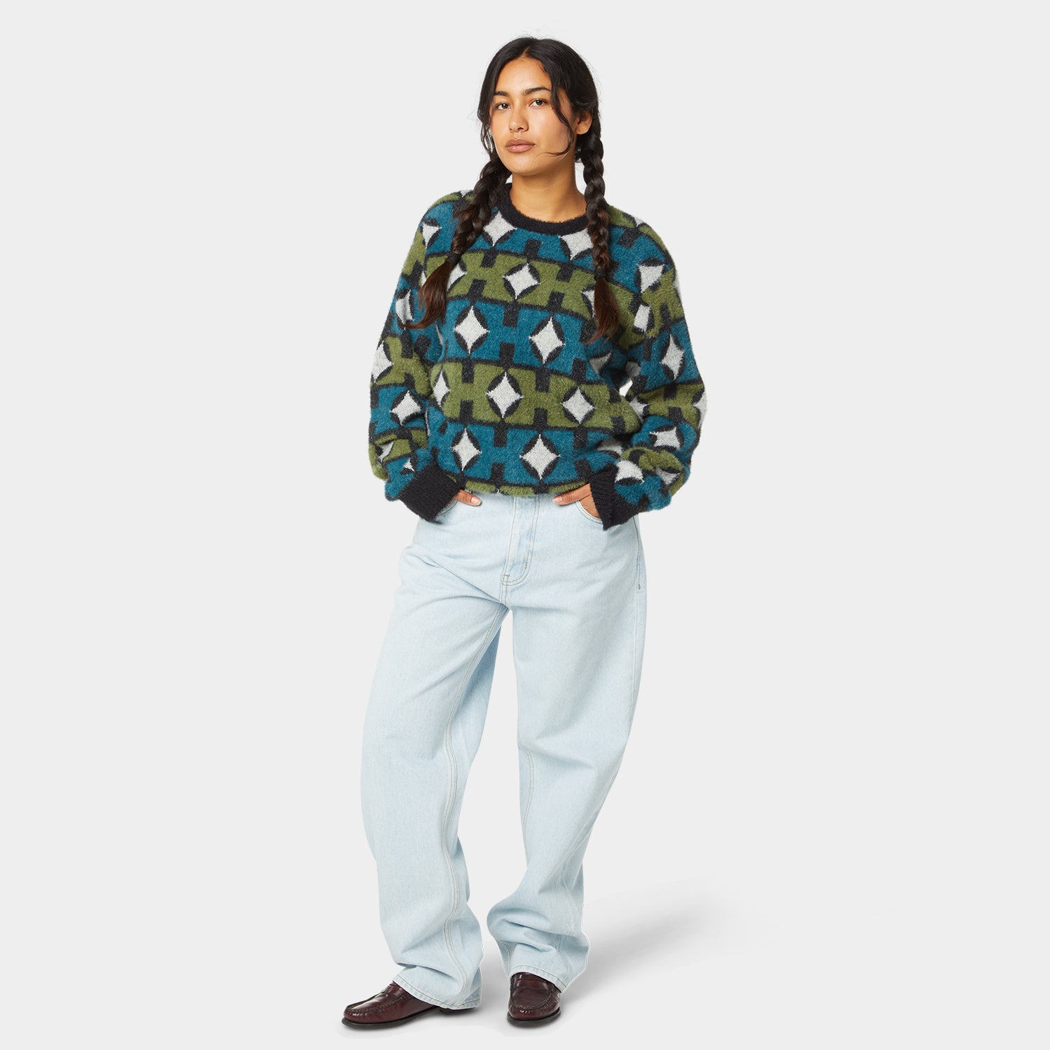 HUF (ハフ) Worldwide JP /KNITS & SWEATERS（ニット&セーター）/ SPACE AGE CREWNECK SWEATER商品 / PINE