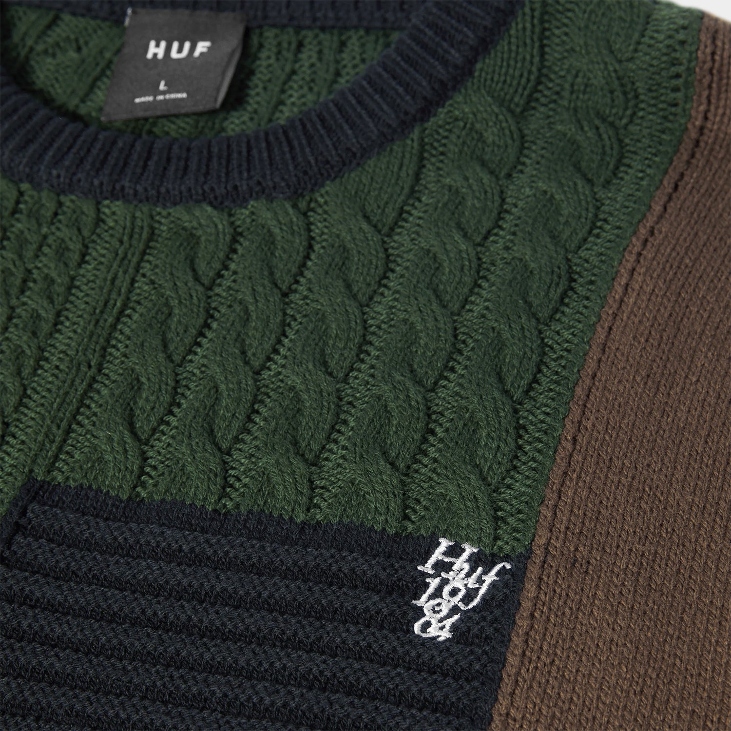HUF (ハフ) Worldwide JP /KNITS & SWEATERS（ニット&セーター）/ COLUMBIA CABLE KNIT SWEATER商品 / MULTI