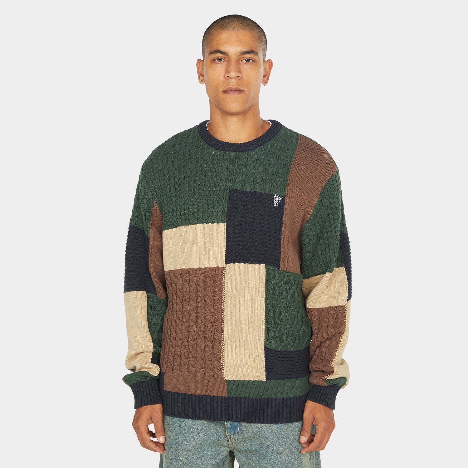 HUF (ハフ) Worldwide JP /KNITS & SWEATERS（ニット&セーター）/ COLUMBIA CABLE KNIT SWEATER商品 / MULTI