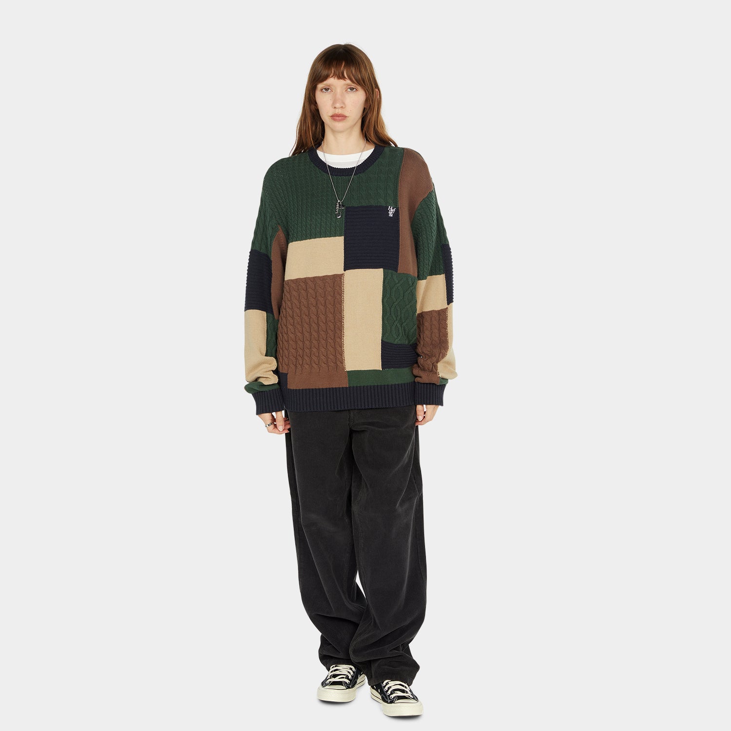 HUF (ハフ) Worldwide JP /KNITS & SWEATERS（ニット&セーター）/ COLUMBIA CABLE KNIT SWEATER商品 / MULTI