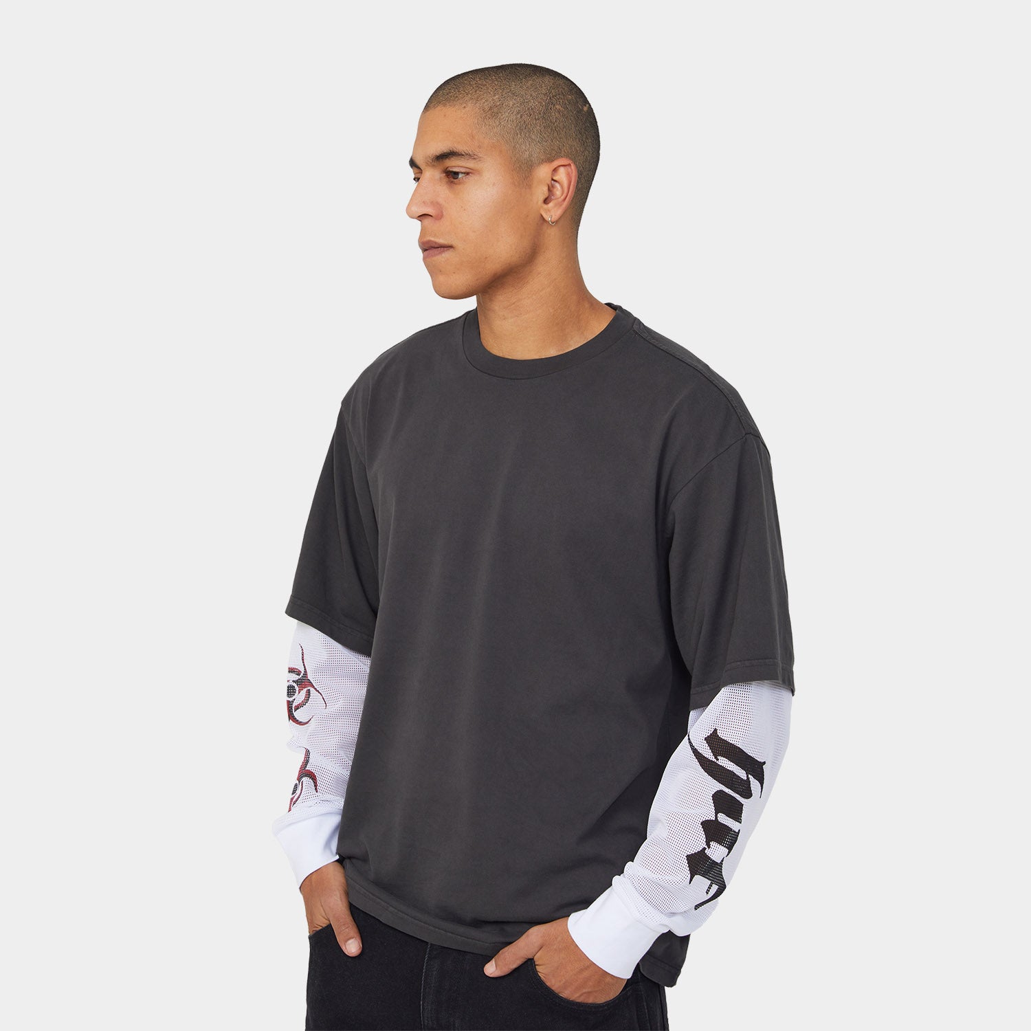 HUF (ハフ) Worldwide JP /TOPS & SHIRTS（トップス&シャツ）/ LEON LS DOUBLE LAYER TOP商品 / ACID GREEN