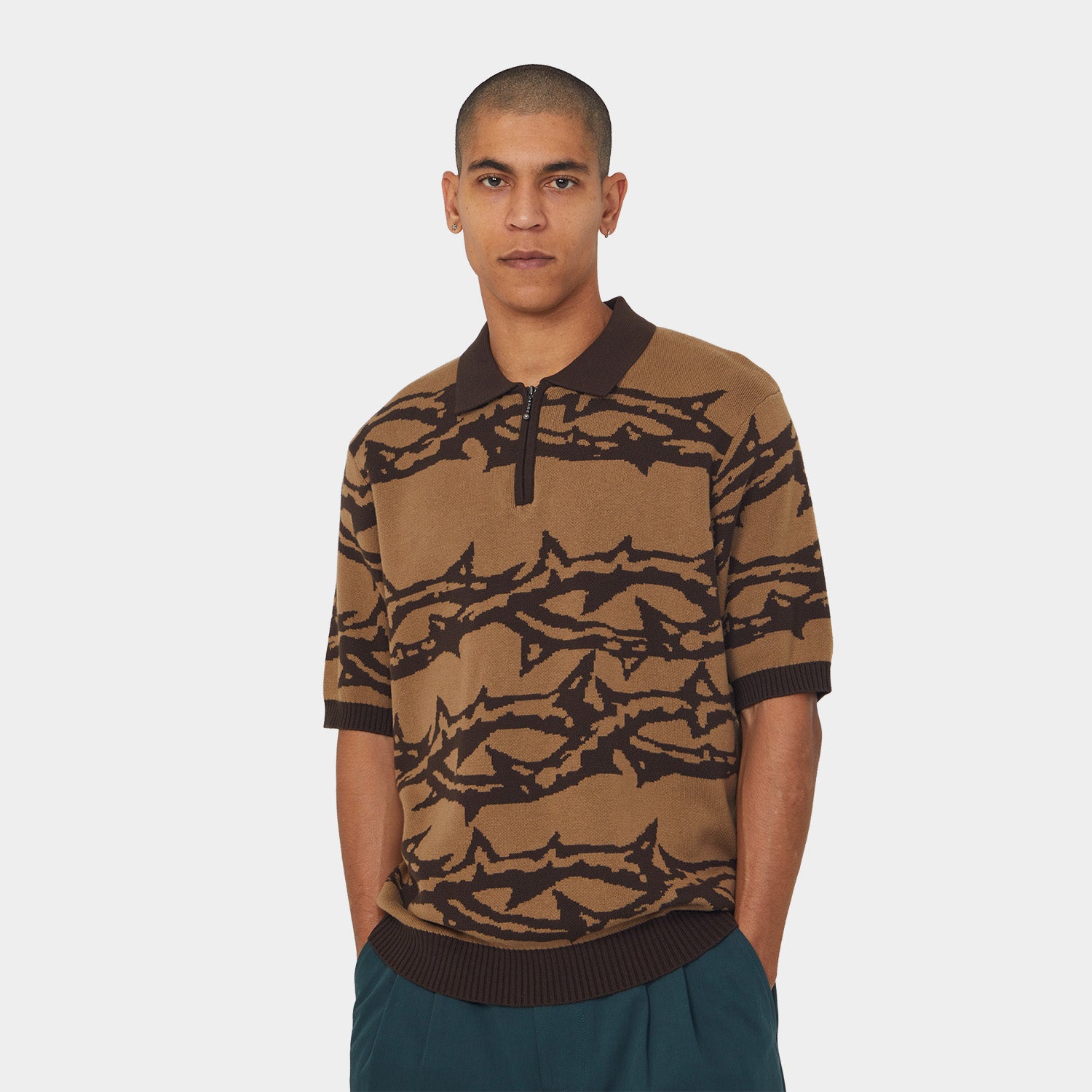 HUF (ハフ) Worldwide JP /KNITS & SWEATERS（ニット&セーター）/ FANTASIES KNIT TOP商品 / BROWN