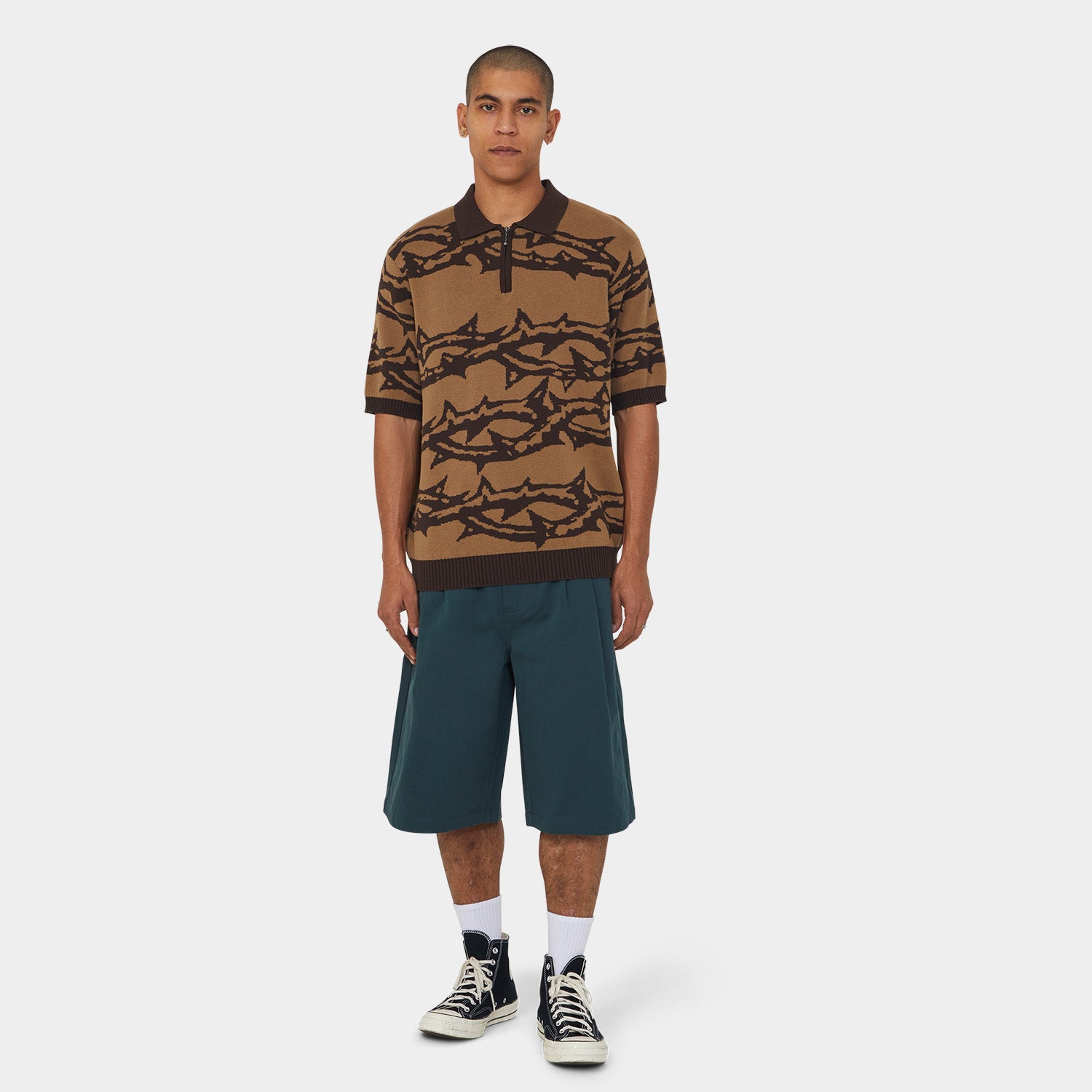HUF (ハフ) Worldwide JP /KNITS & SWEATERS（ニット&セーター）/ FANTASIES KNIT TOP商品 / BROWN