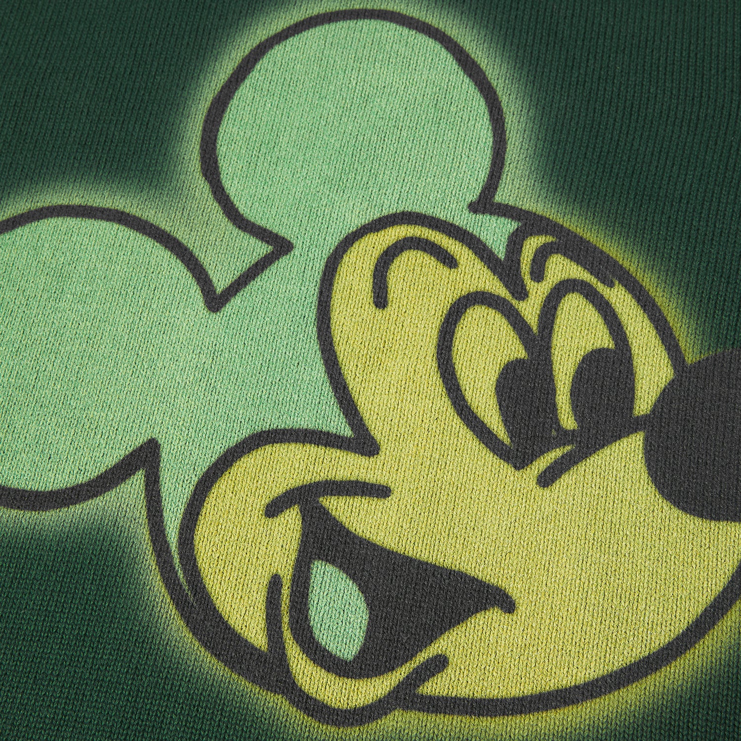 HUF (ハフ) Worldwide JP /KNITS & SWEATERS（ニット&セーター）/ DISNEY | HUF MICKEY SPRAY CREWNECK SWEATER商品 / FOREST GREEN