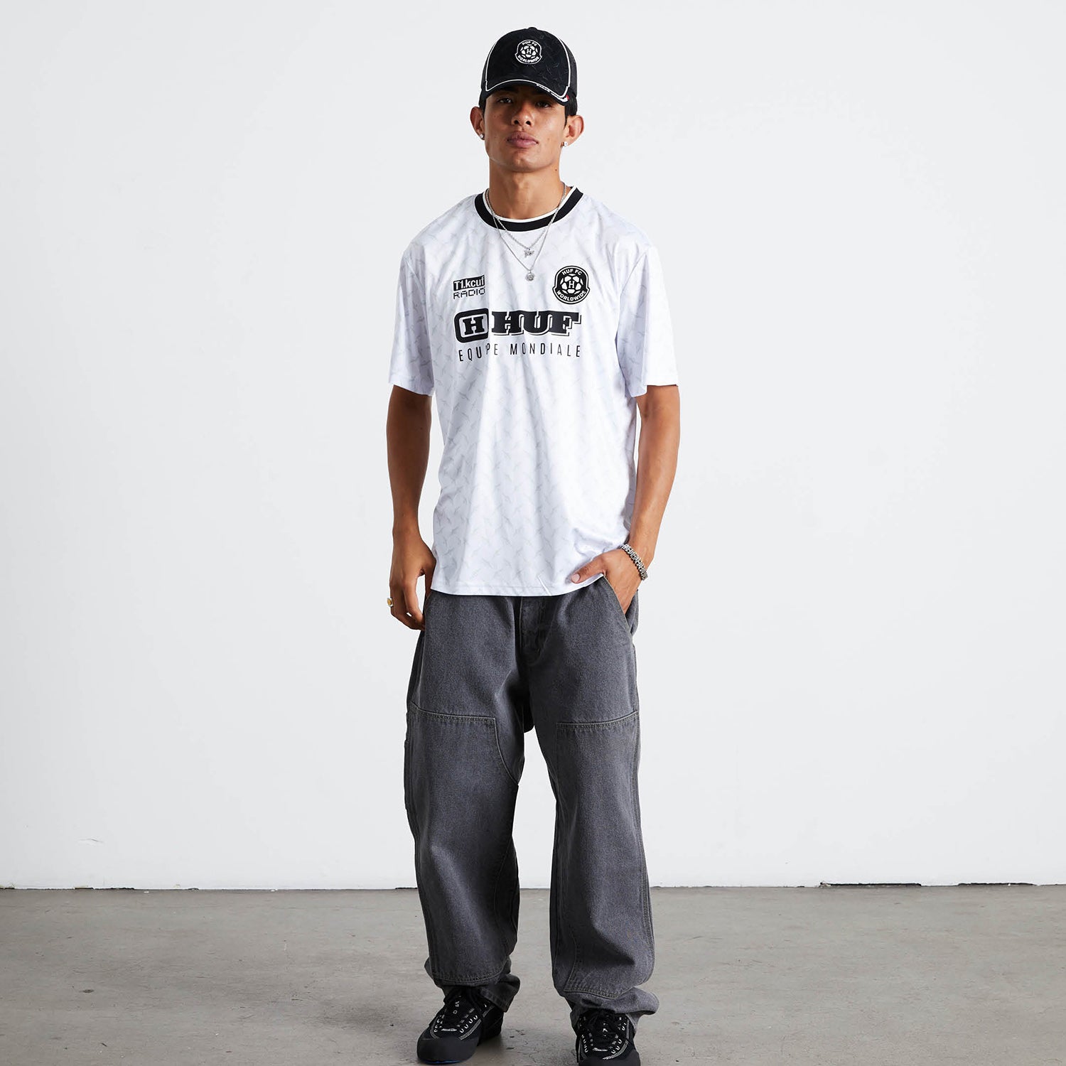 HUF (ハフ) Worldwide JP /TOPS & SHIRTS（トップス&シャツ）/ EQUIPE MONDIALE JERSEY商品 / WHITE