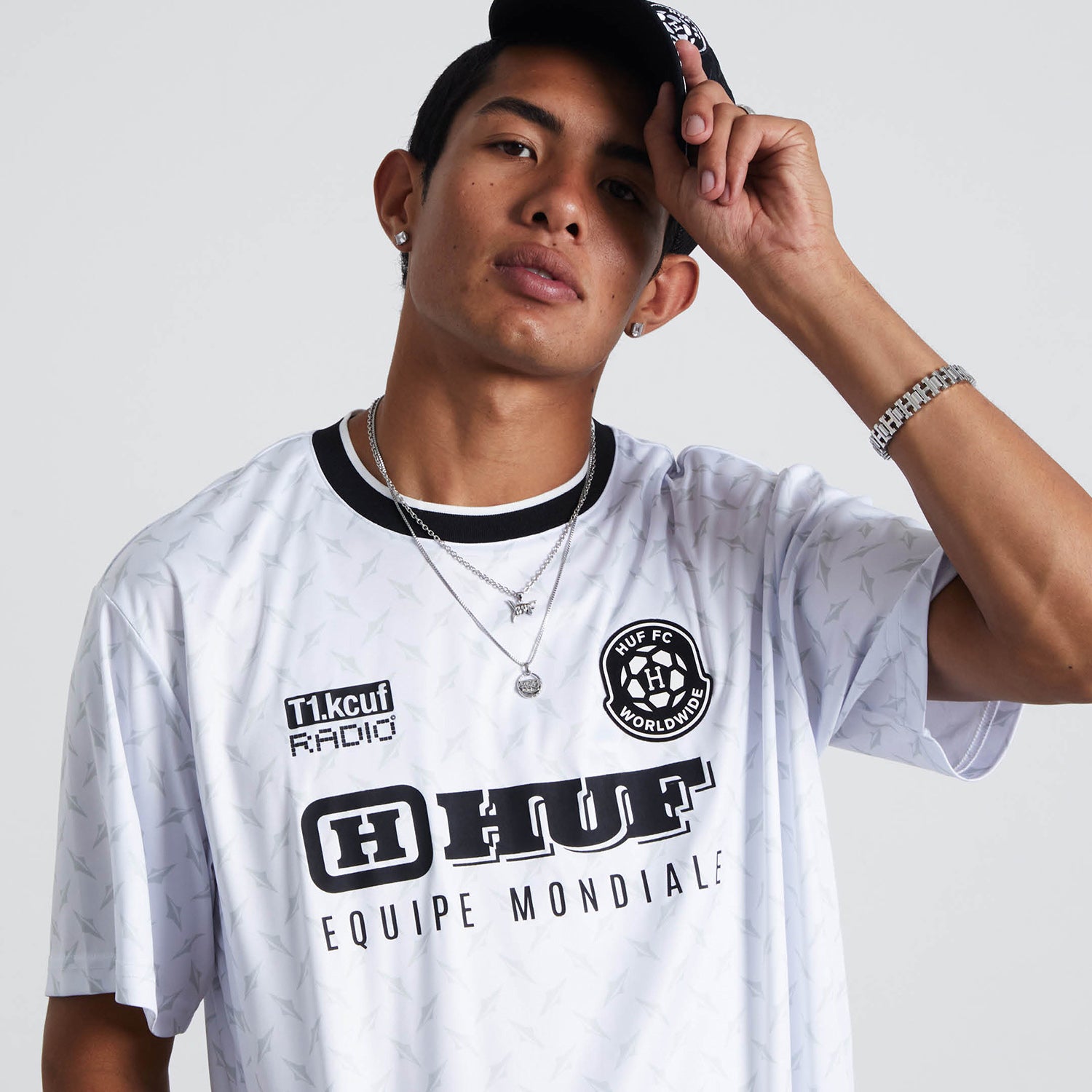 HUF (ハフ) Worldwide JP /TOPS & SHIRTS（トップス&シャツ）/ EQUIPE MONDIALE JERSEY商品 / WHITE