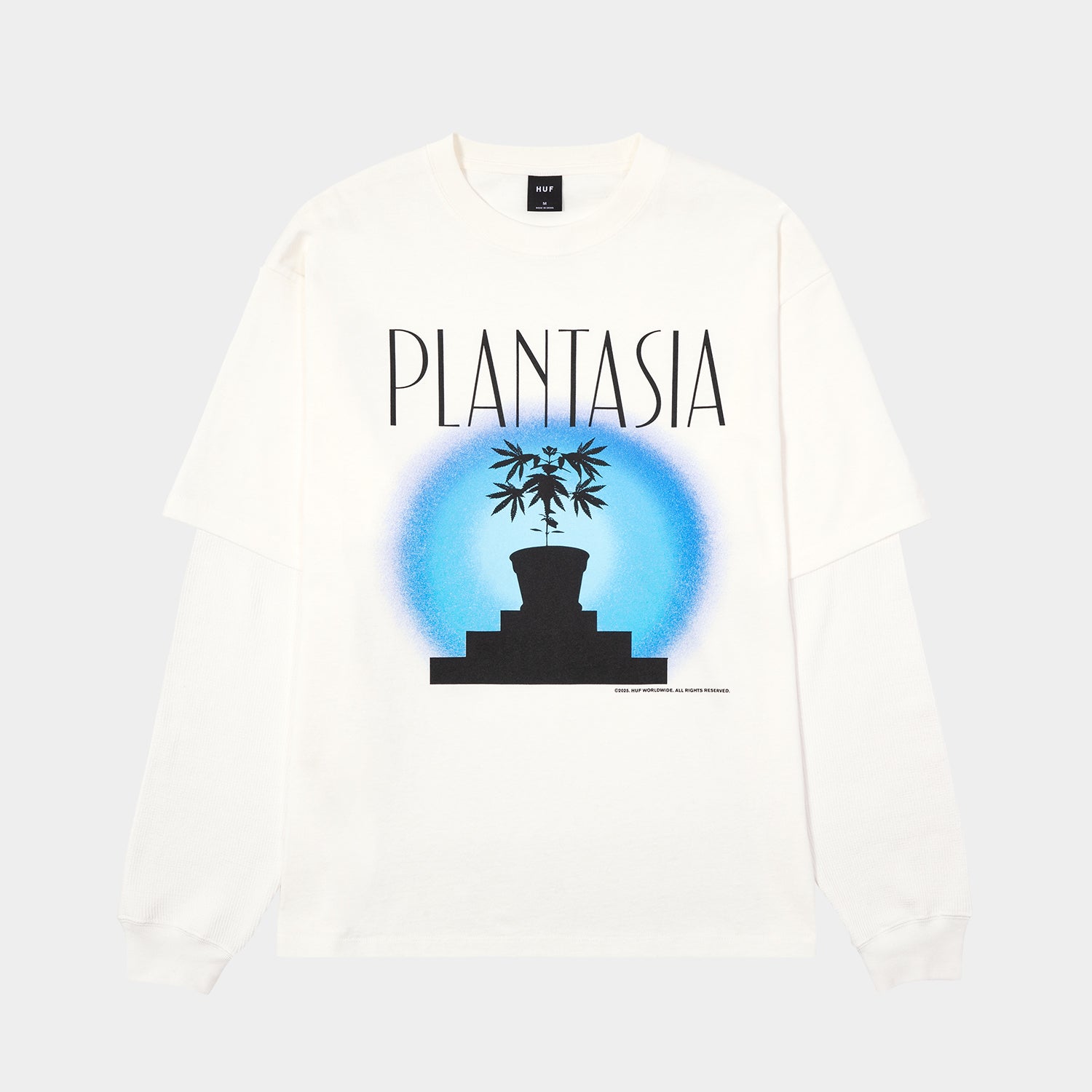 HUF (ハフ) Worldwide JP /TOPS & SHIRTS（トップス&シャツ）/ PLANTASIA DOUBLE LAYER LS TOP商品 / BLACK