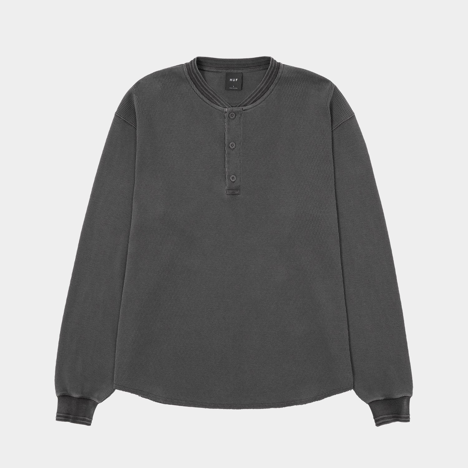 HUF (ハフ) Worldwide JP /TOPS & SHIRTS（トップス&シャツ）/ STRETCH LOGO HENRY THERMAL商品 / DARK OLIVE