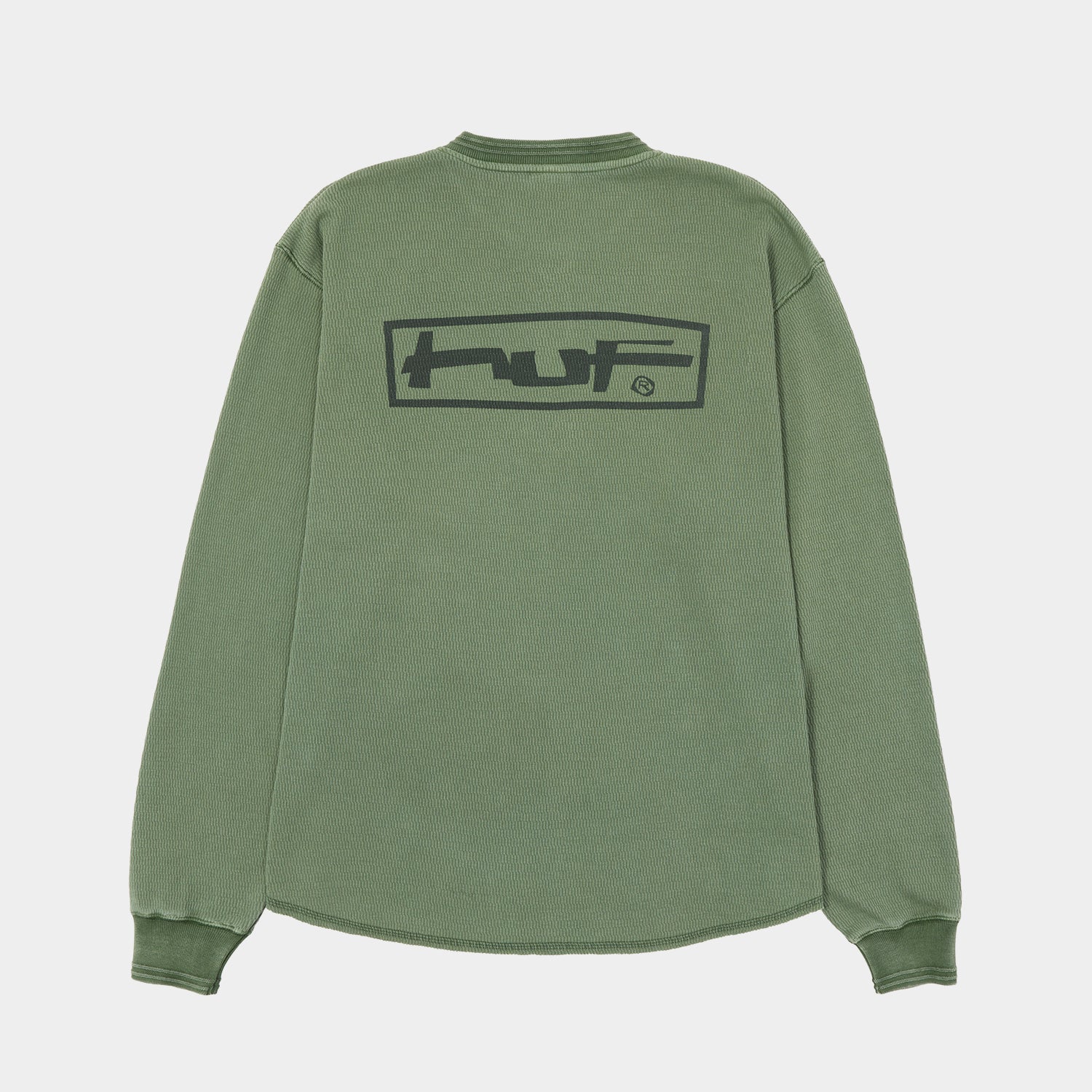 HUF (ハフ) Worldwide JP /TOPS & SHIRTS（トップス&シャツ）/ STRETCH LOGO HENRY THERMAL商品 / DARK OLIVE