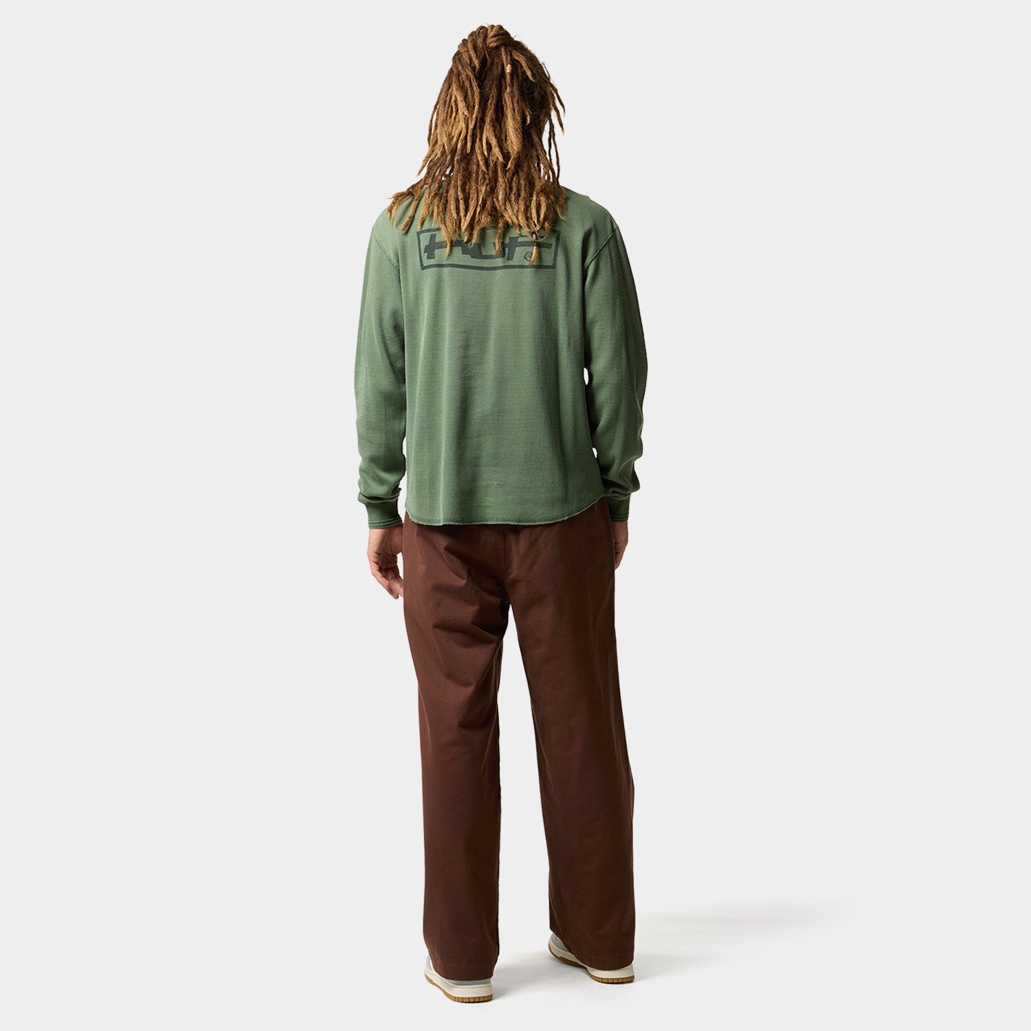HUF (ハフ) Worldwide JP /TOPS & SHIRTS（トップス&シャツ）/ STRETCH LOGO HENRY THERMAL商品 / DARK OLIVE