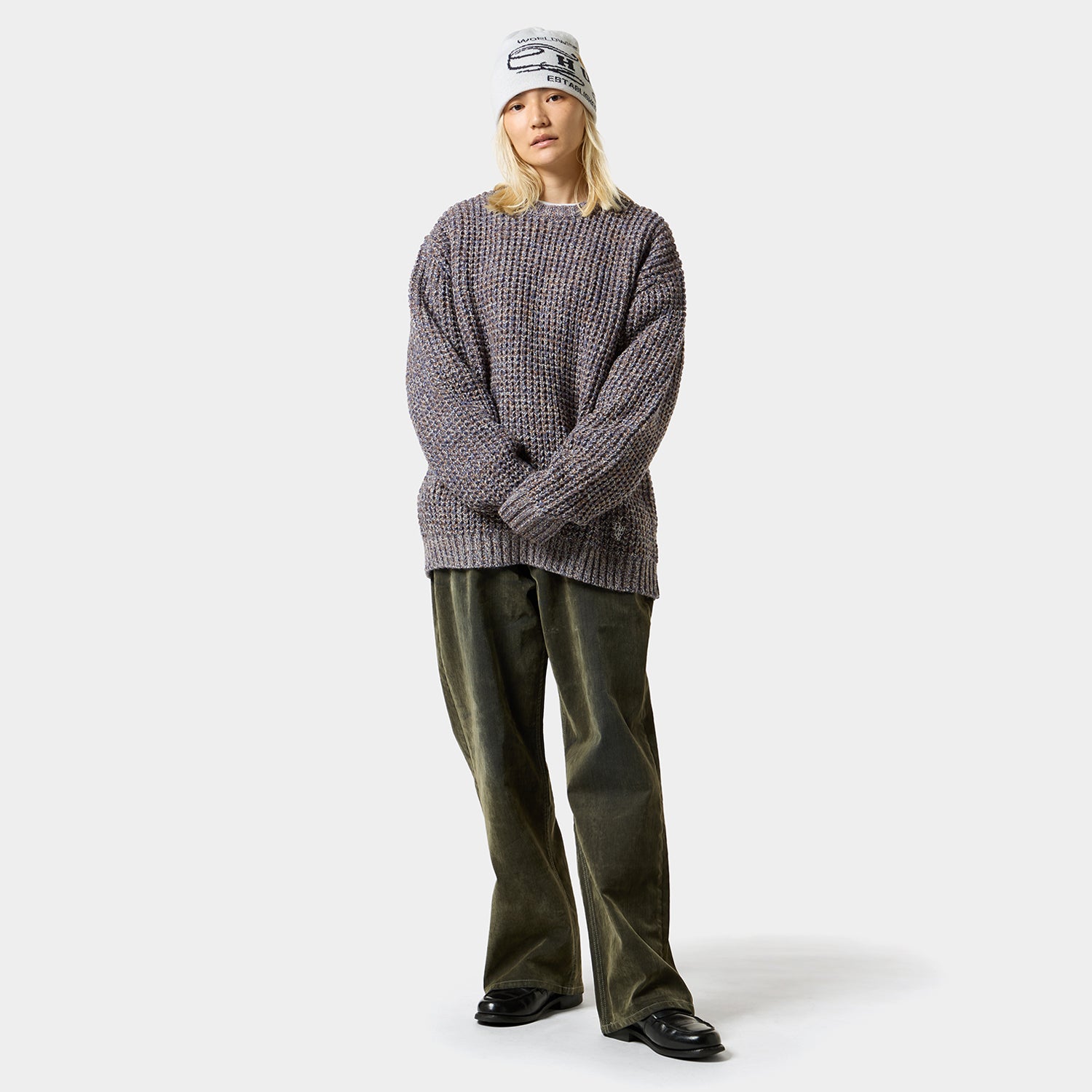 HUF (ハフ) Worldwide JP /KNITS & SWEATERS（ニット&セーター）/ 1984 MELANGE SWEATER商品 / BROWN