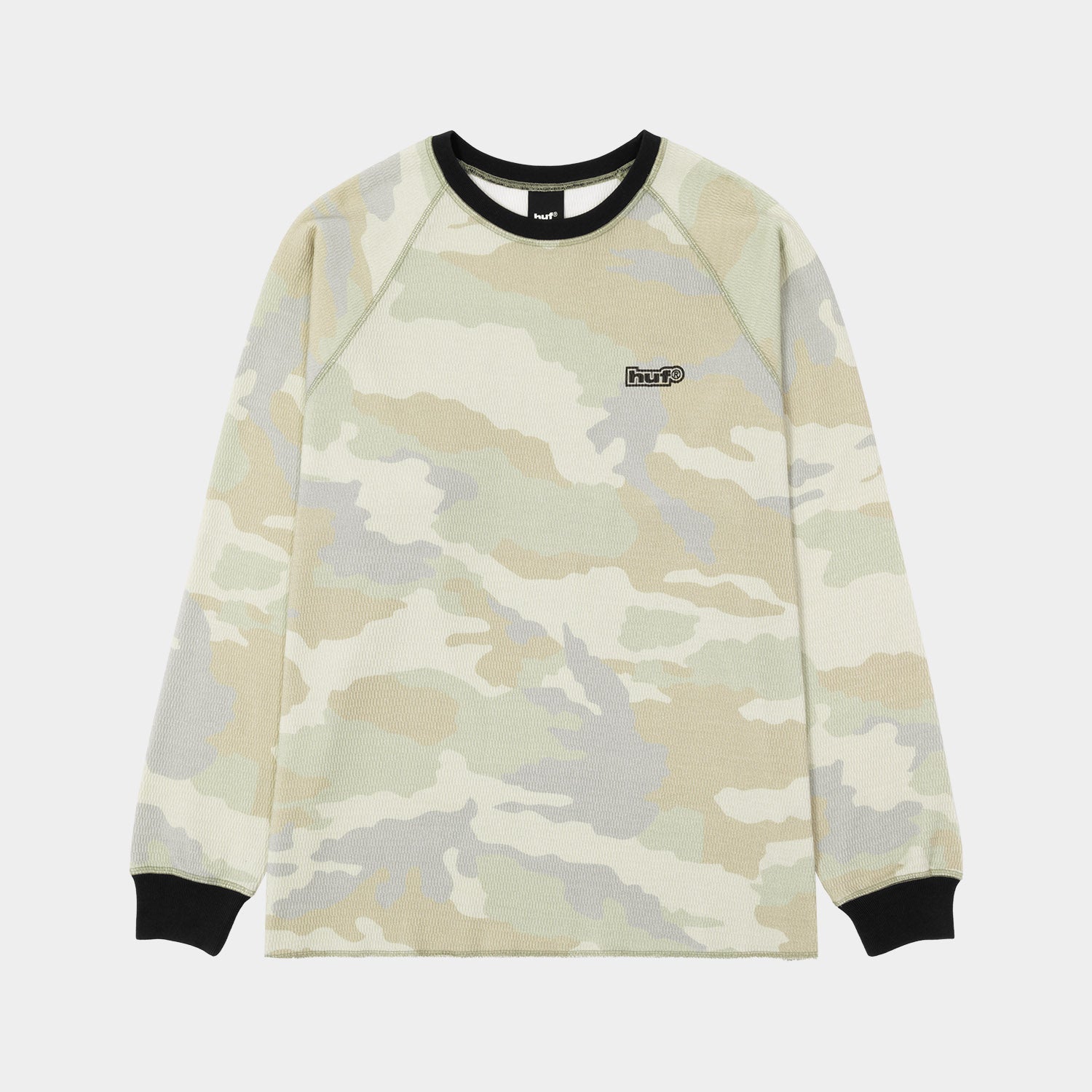 HUF (ハフ) Worldwide JP /TOPS & SHIRTS（トップス&シャツ）/ 89 OUTLINE LS RAGLAN商品 / BLACK