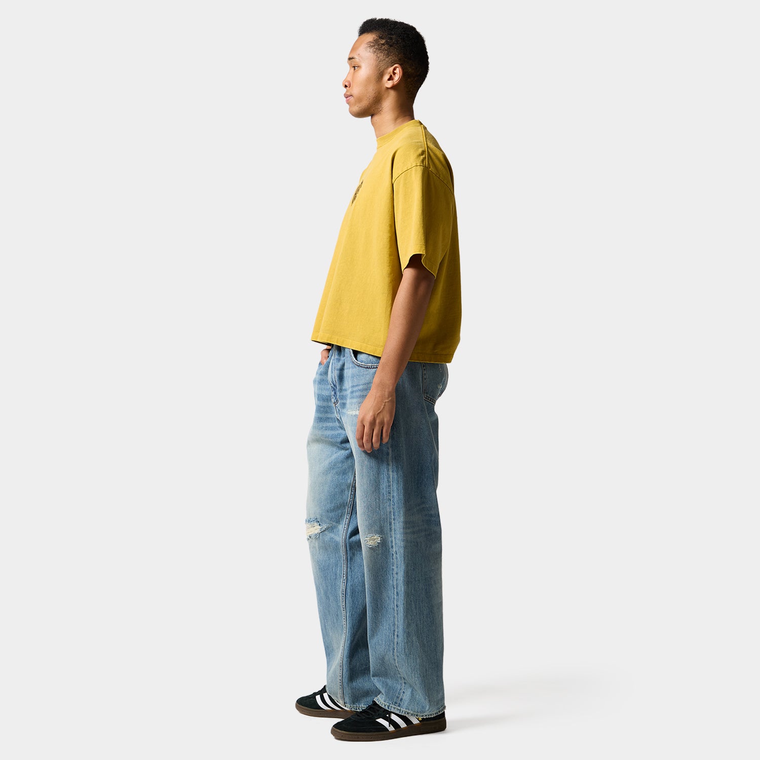 HUF (ハフ) Worldwide JP /TOPS & SHIRTS（トップス&シャツ）/ CLASSIC ARCH WIDE CREW商品 / YELLOW
