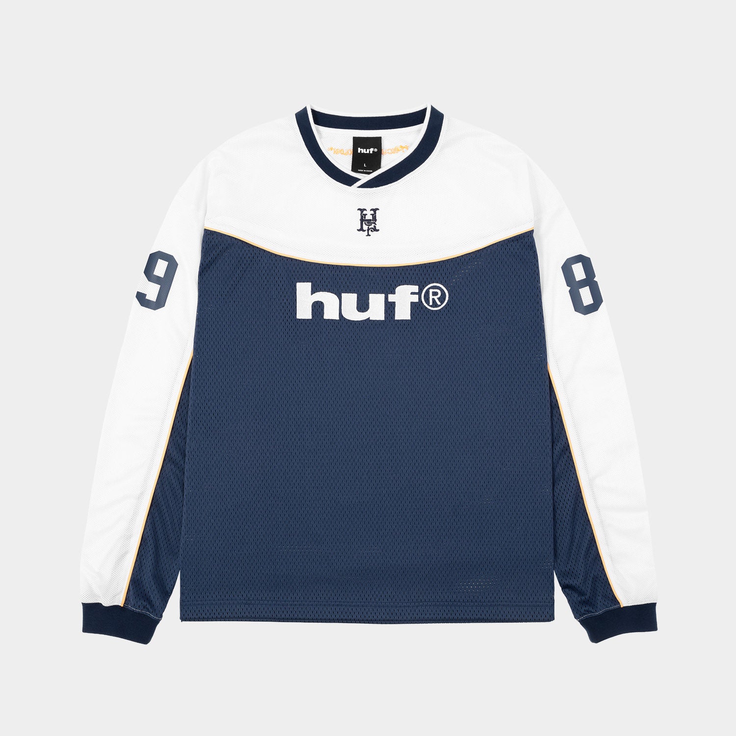HUF (ハフ) Worldwide JP /TOPS & SHIRTS（トップス&シャツ）/ HUF eightynine FOOTBALL TOP商品 / NAVY