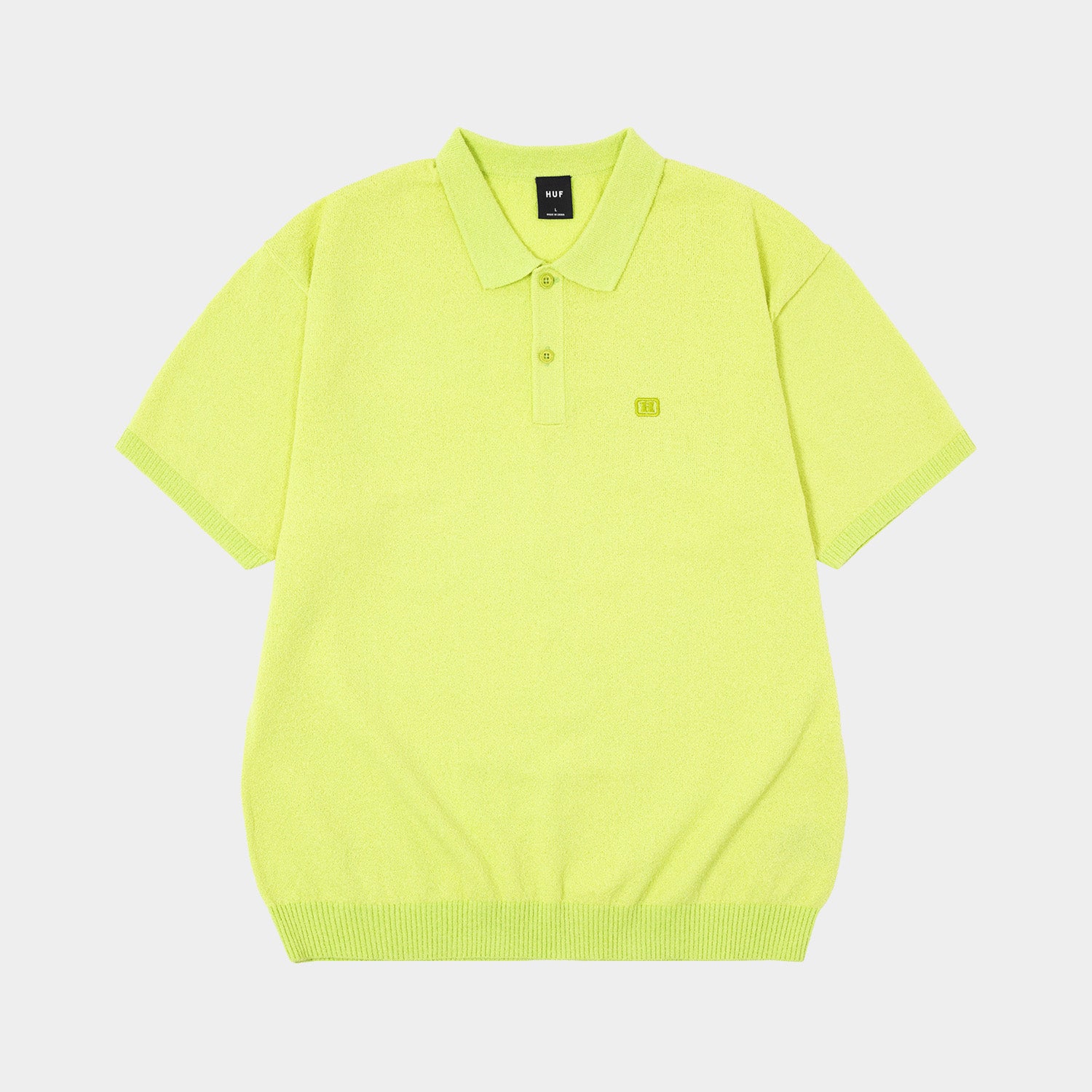 HUF (ハフ) Worldwide JP /TOPS & SHIRTS（トップス&シャツ）/ SERIF H KNIT POLO TOP商品 / LIME
