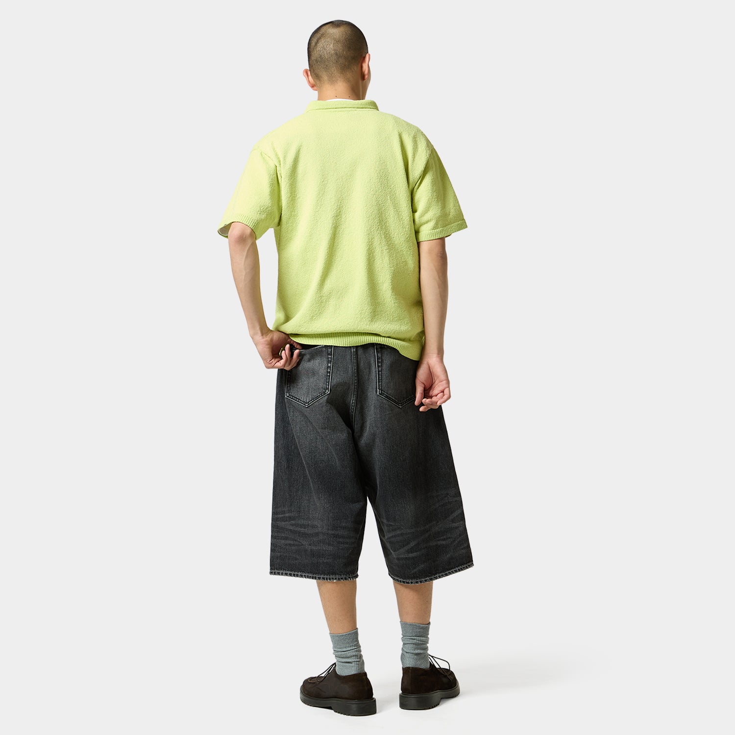 HUF (ハフ) Worldwide JP /TOPS & SHIRTS（トップス&シャツ）/ SERIF H KNIT POLO TOP商品 / LIME