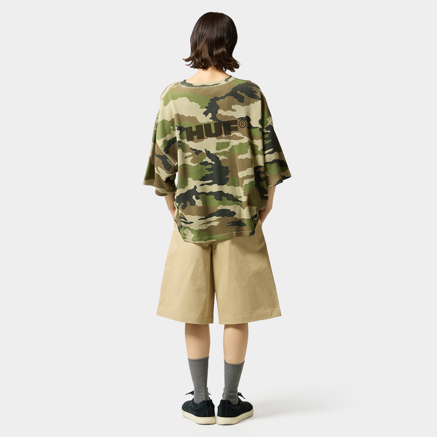 HUF (ハフ) Worldwide JP /TOPS & SHIRTS（トップス&シャツ）/ ALL CAPS THERMAL CREW商品 / CAMO