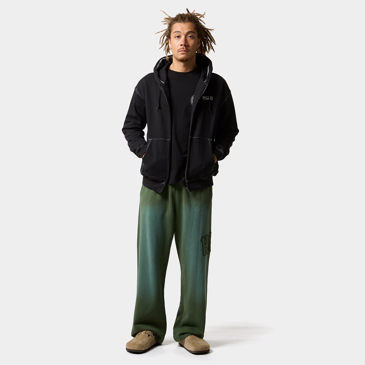 HUF (ハフ) Worldwide JP /HOODIES（パーカー）/ STRETCH FULL ZIP HOODIE商品 / ASH