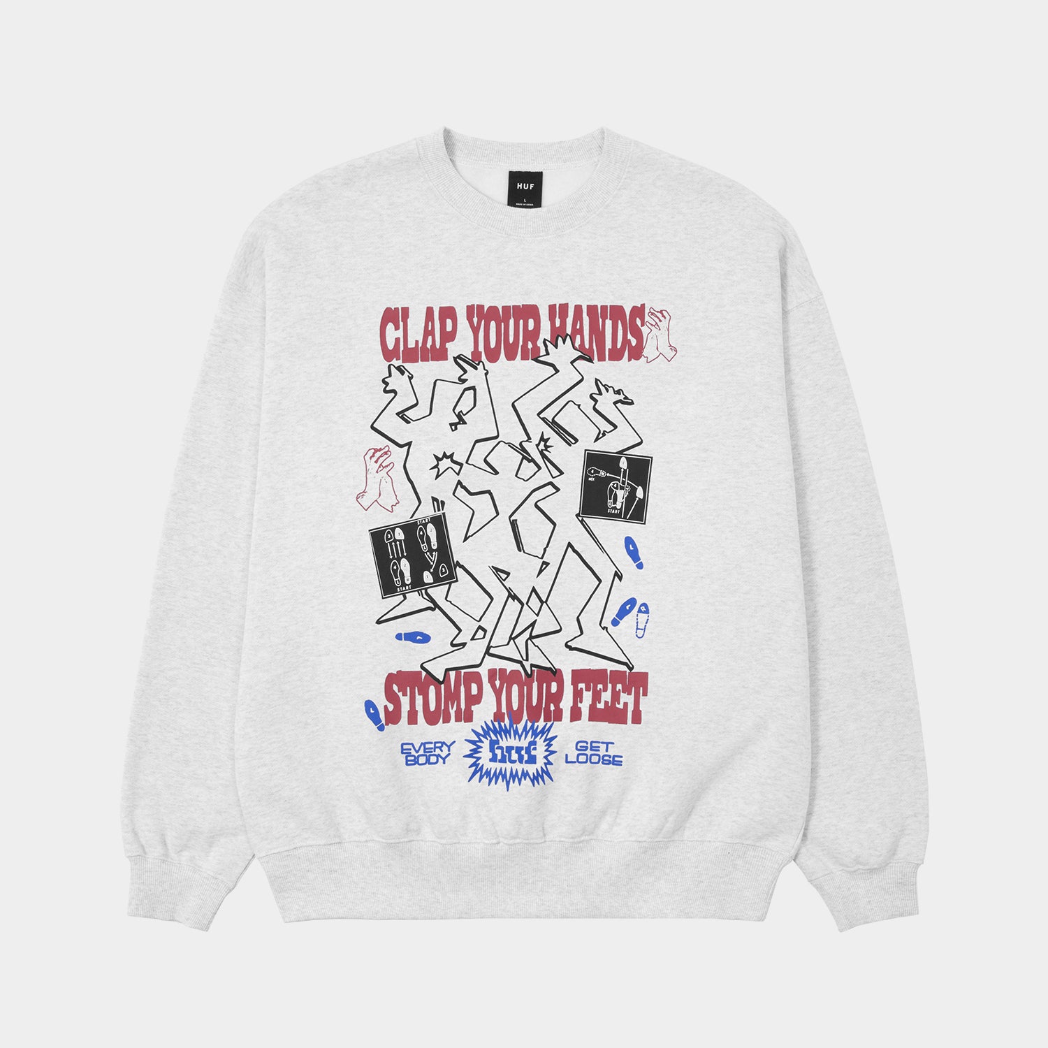 HUF (ハフ) Worldwide JP /SWEATSHIRTS（スウェットシャツ）/ EVERYBODY GET LOOSE CREW商品 / ASH GREY