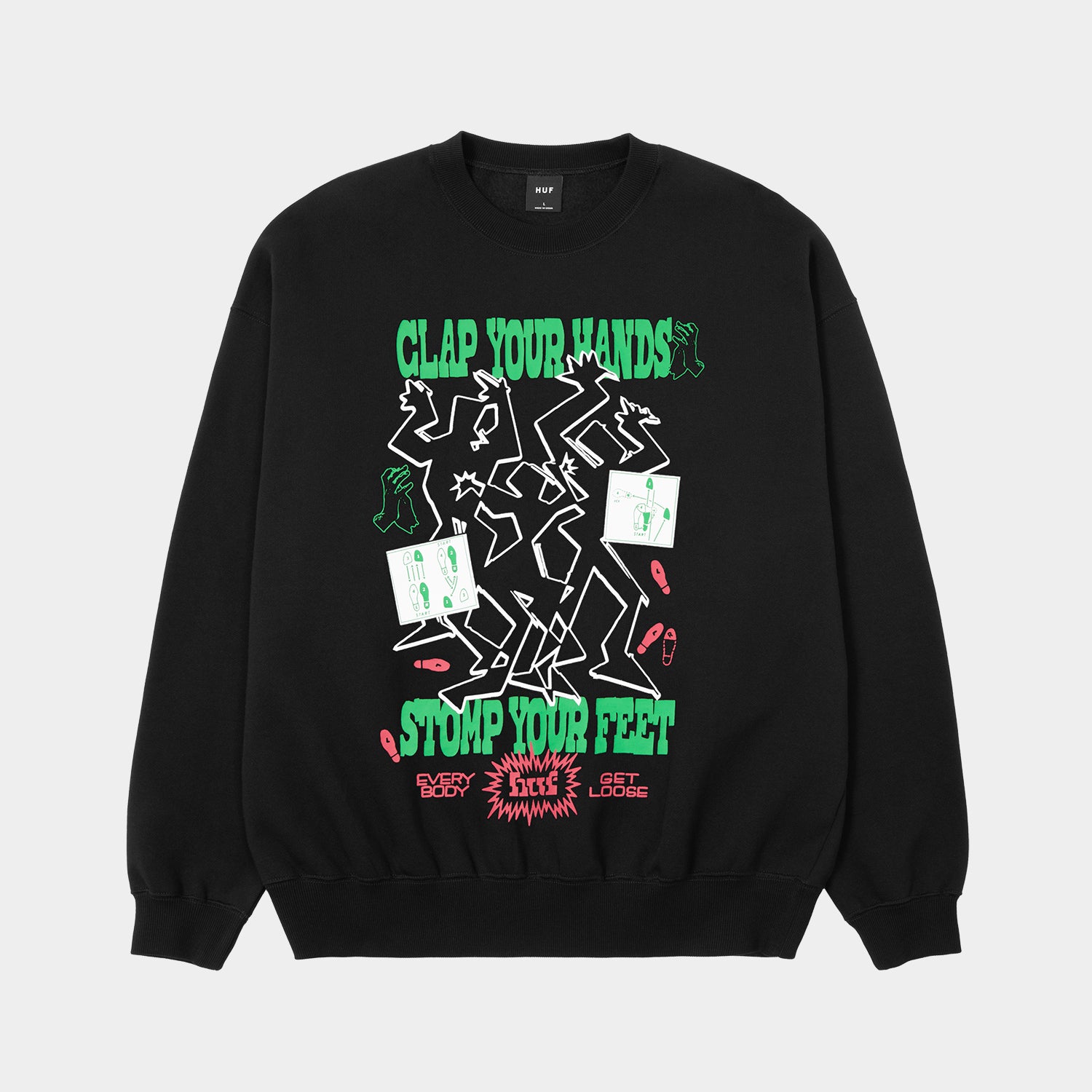 HUF (ハフ) Worldwide JP /SWEATSHIRTS（スウェットシャツ）/ EVERYBODY GET LOOSE CREW商品 / ASH GREY