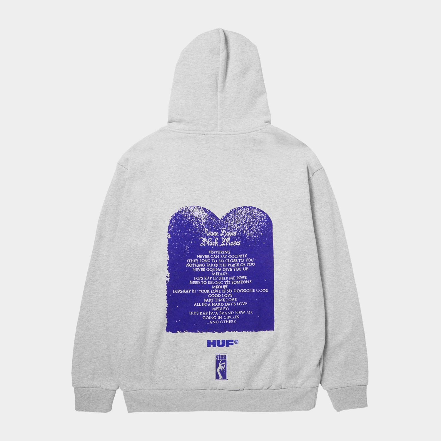 HUF (ハフ) Worldwide JP /HOODIES（パーカー）/ HUF X ISAAC HAYES BLACK MOSES HEAVYWEIGHT HOODIE商品 / ASH