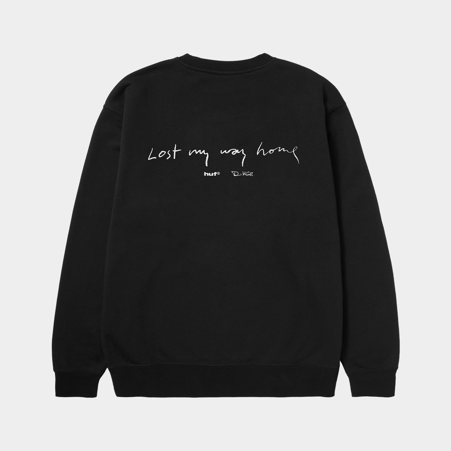 HUF (ハフ) Worldwide JP /SWEATSHIRTS（スウェットシャツ）/ LOST MY WAY HOME CREW商品 / BLACK