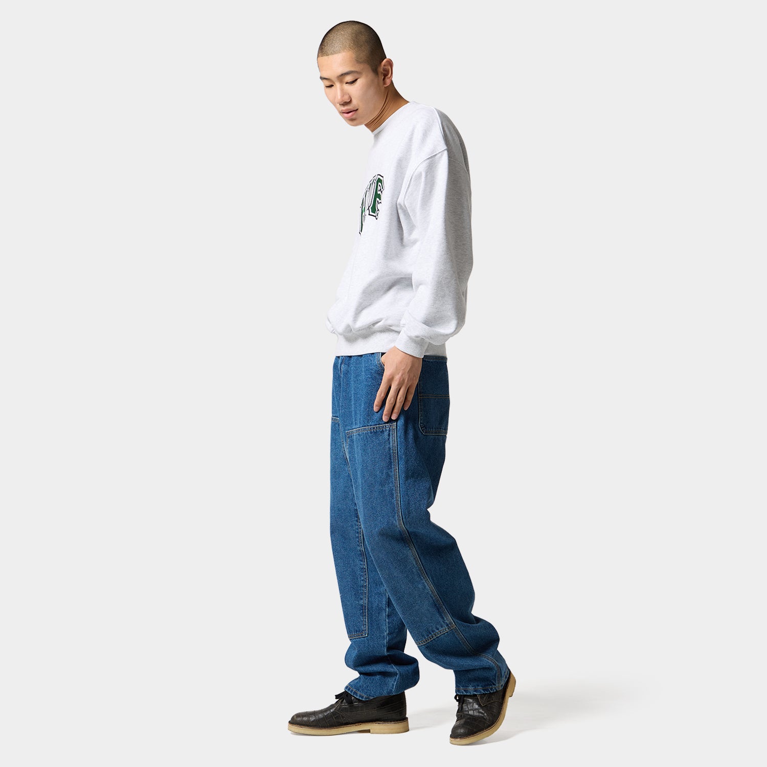 HUF (ハフ) Worldwide JP /SWEATSHIRTS（スウェットシャツ）/ CLASSIC ARCH CREW商品 / ASH GREY