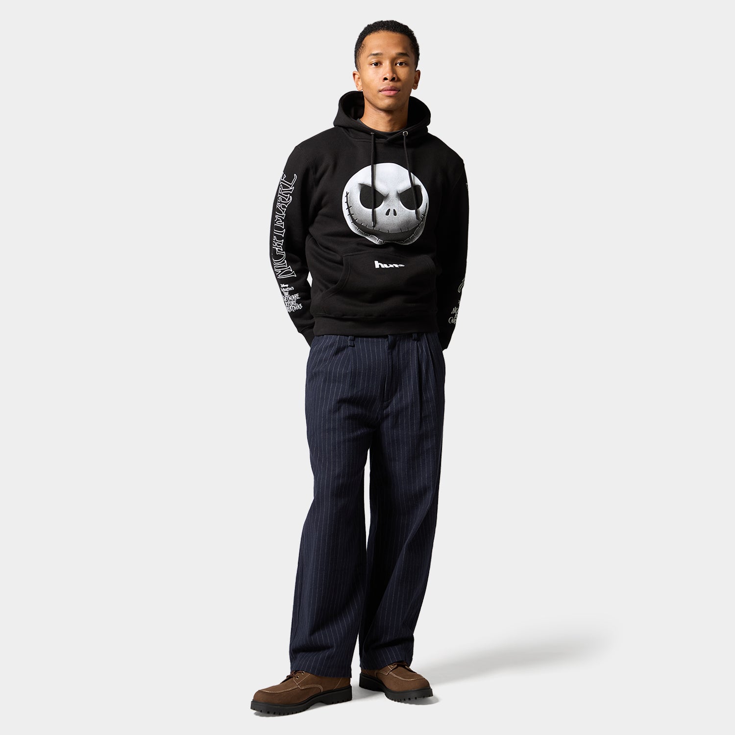 HUF (ハフ) Worldwide JP /HOODIES（パーカー）/ HUF X NIGHTMARE BEFORE CHRISTMAS JACK SKELLINGTON HOODIE商品 / BLACK