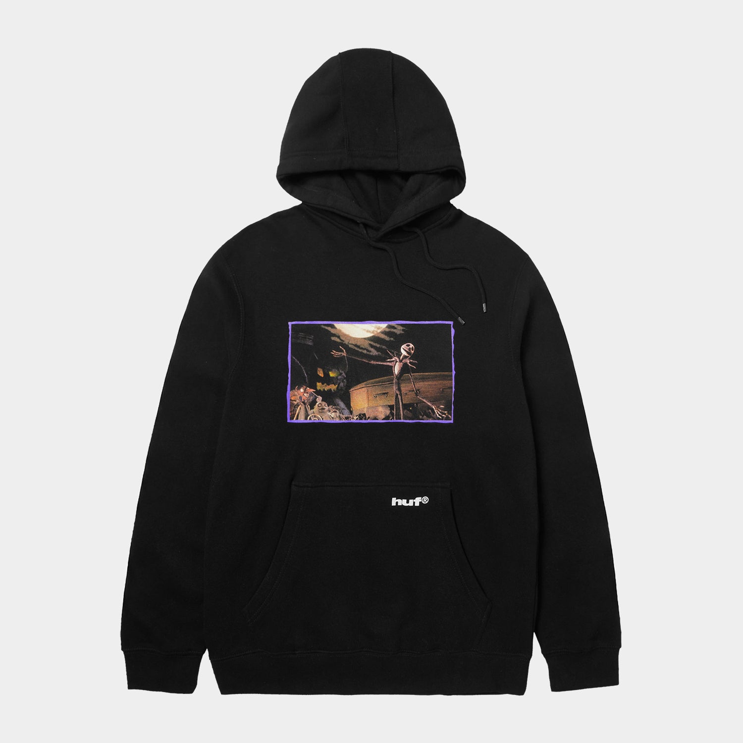 HUF (ハフ) Worldwide JP /HOODIES（パーカー）/ HUF X NIGHTMARE BEFORE CHRISTMAS JACK TOWN MEETING HOODIE商品 / BLACK